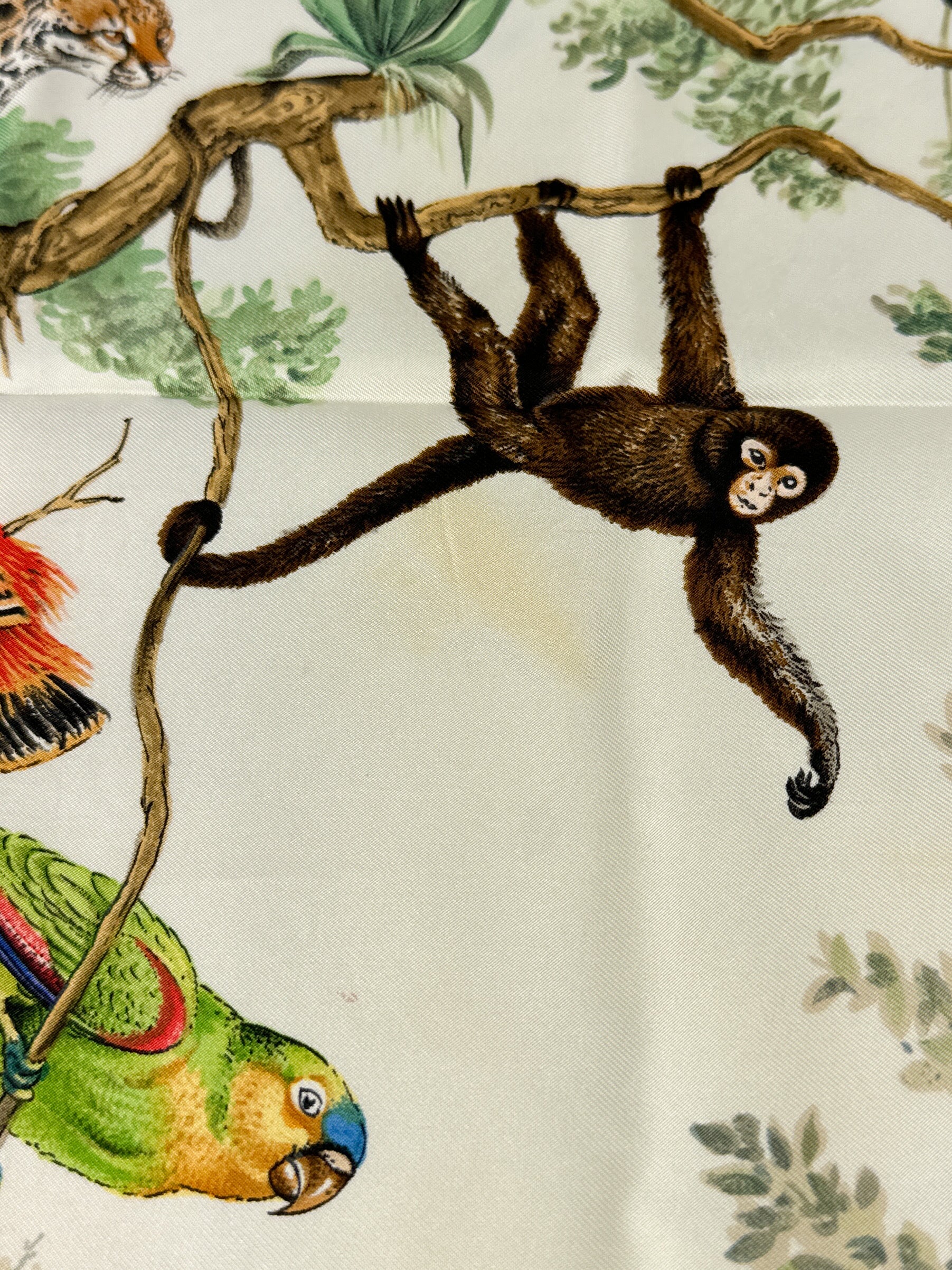 Hermès navy multicolor Equateur 90cm silk scarf **as is**