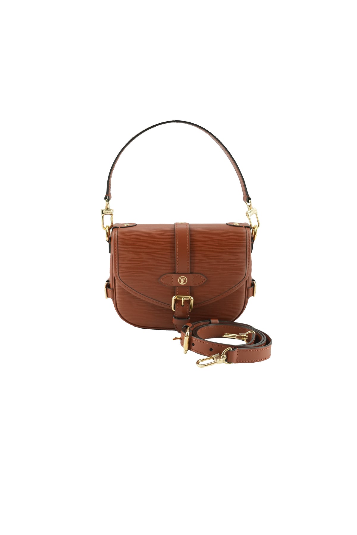 Louis Vuitton brown epi leather Saumur BB NFC