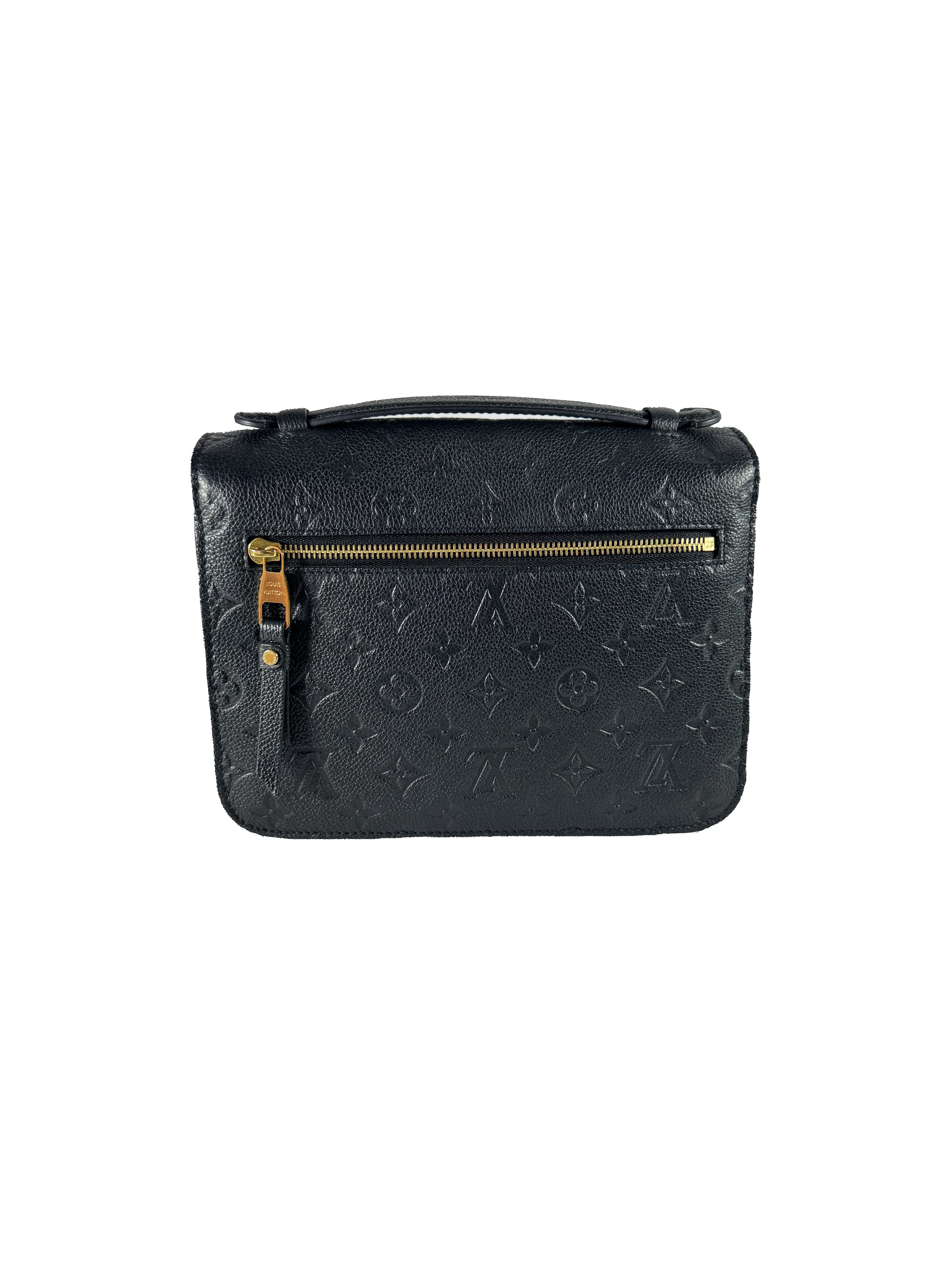 Louis Vuitton black empreinte leather Pochette Metis GI4290