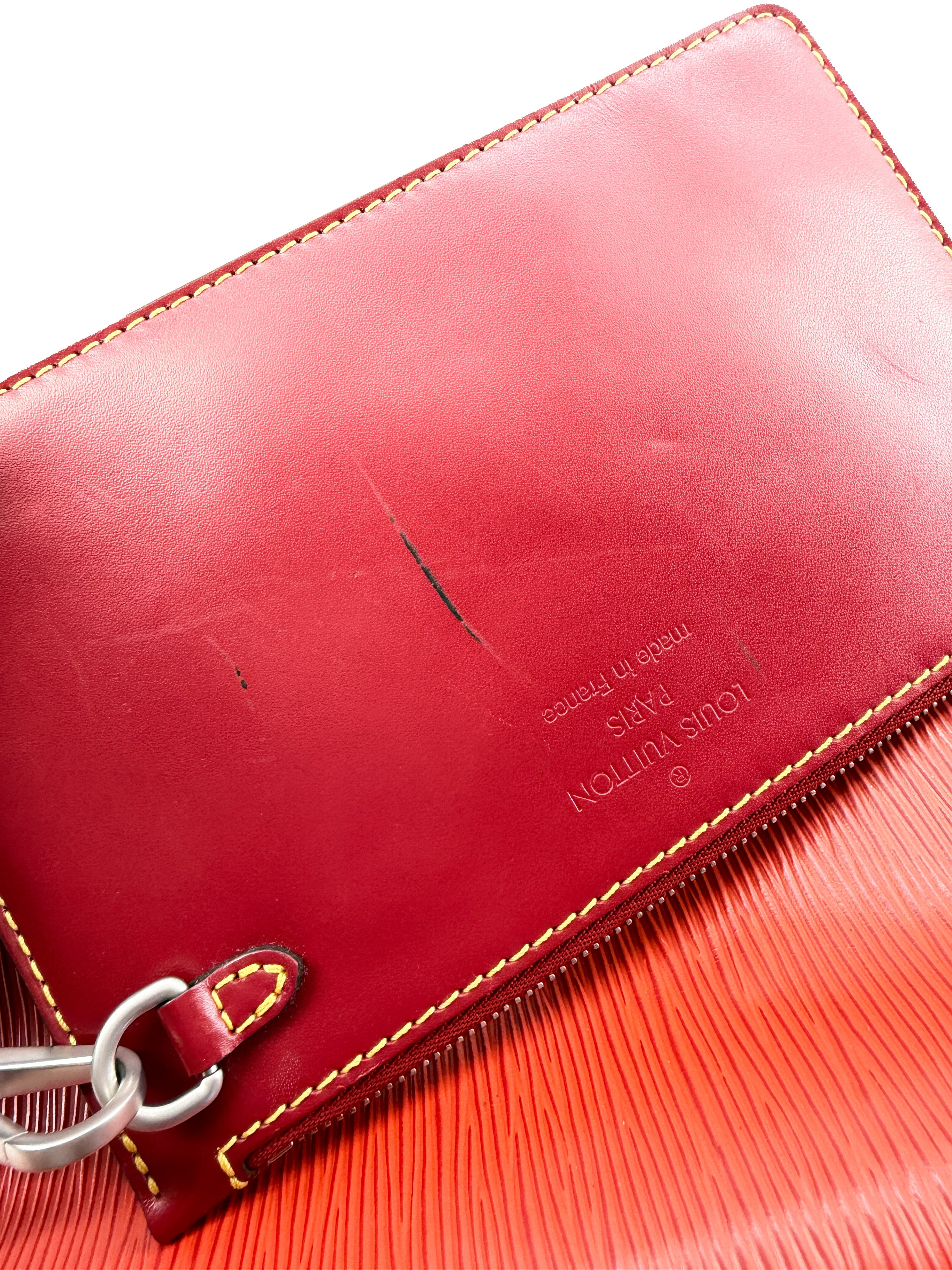 Louis Vuitton orange epi leather Twist bucket FL3198