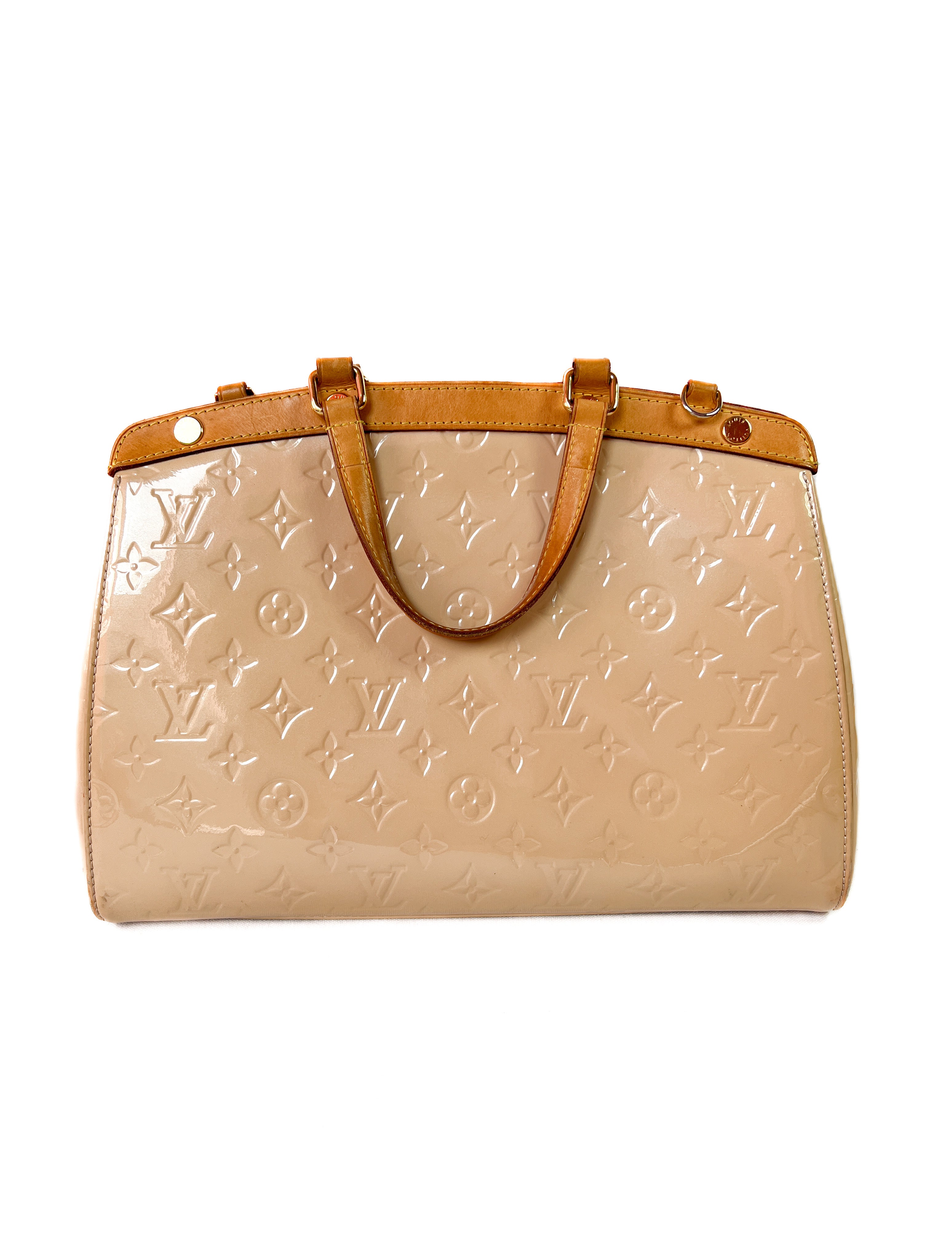 Louis Vuitton monogram vernis beige Brea GM