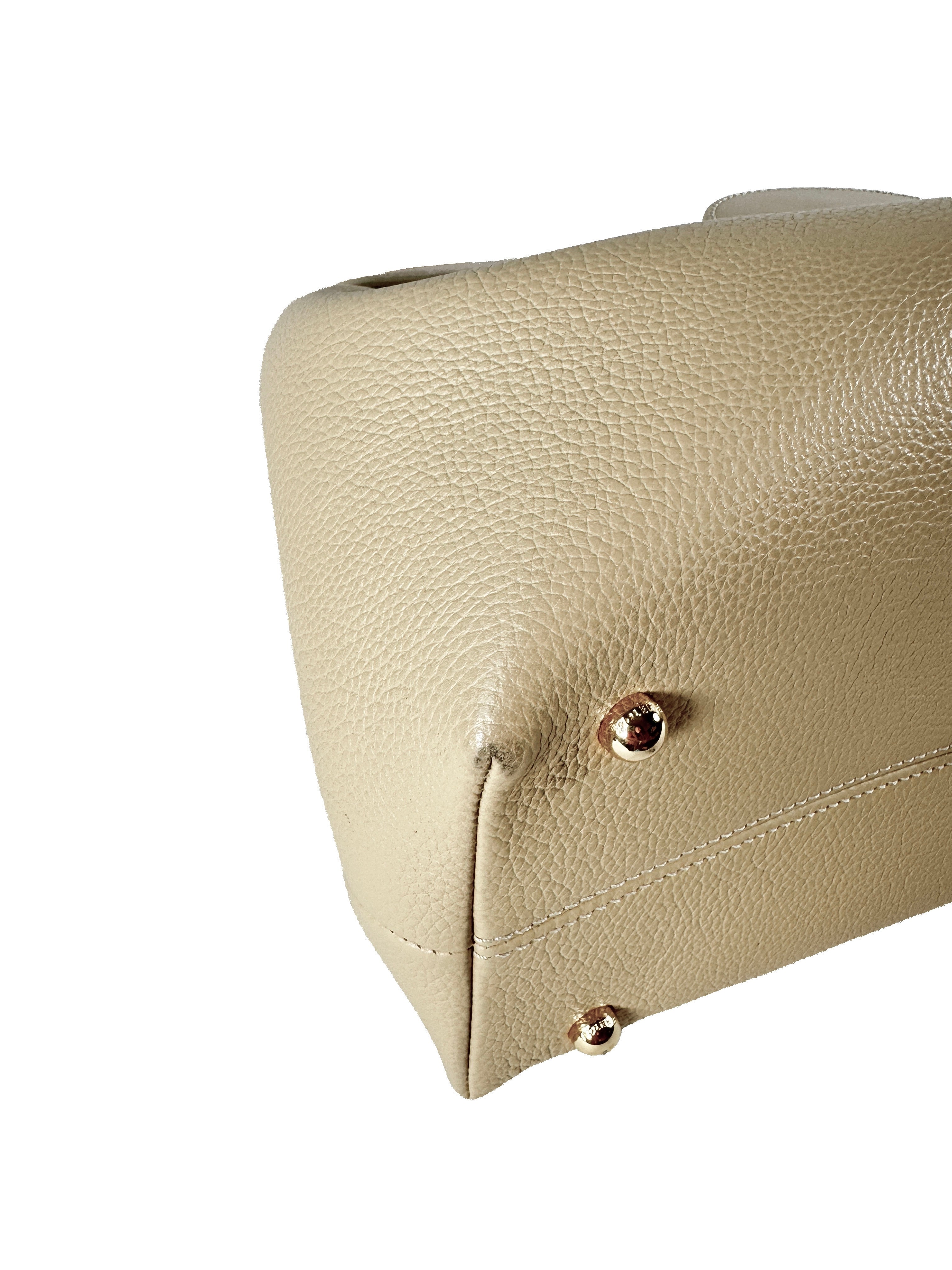 Polène tan Numero Un top handle bag