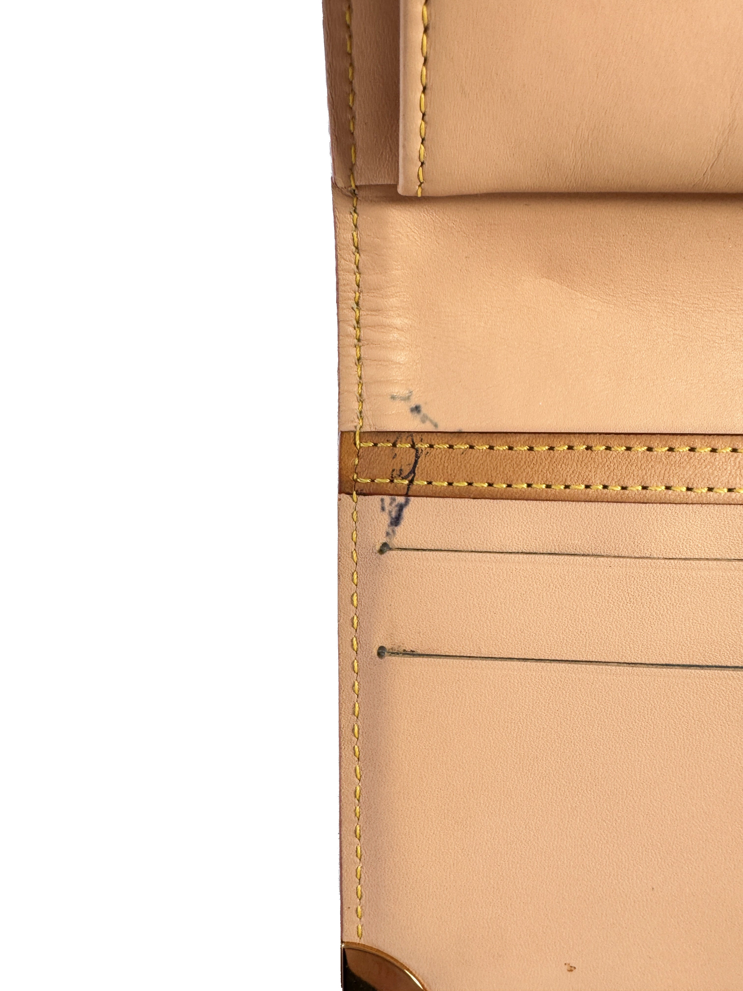 Louis Vuitton white multicolor porte tresor international wallet TH0066