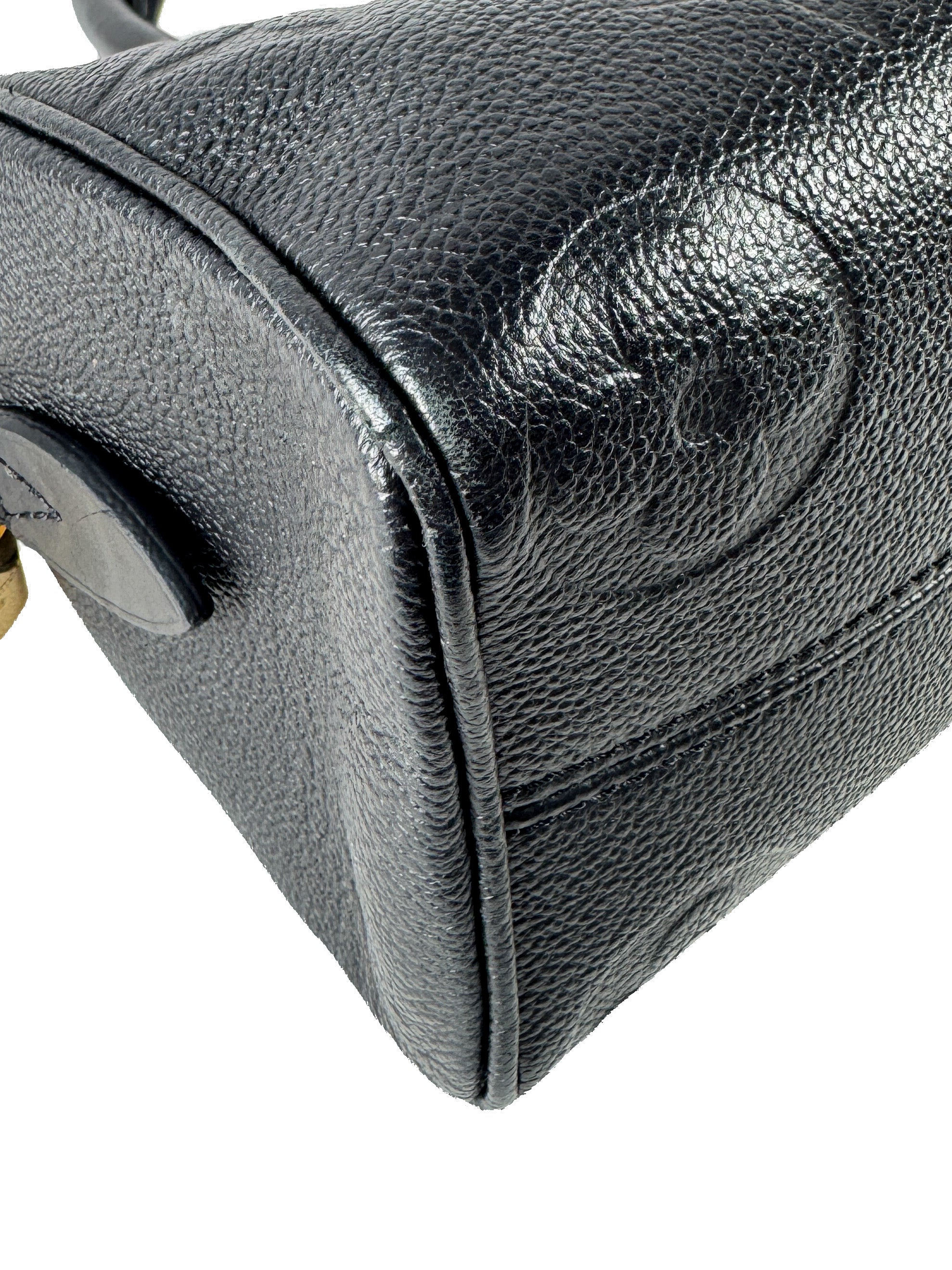 Louis Vuitton black empreinte leather Speedy 20 bandouliere NFC