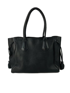 Longchamp black leather Penelope tote