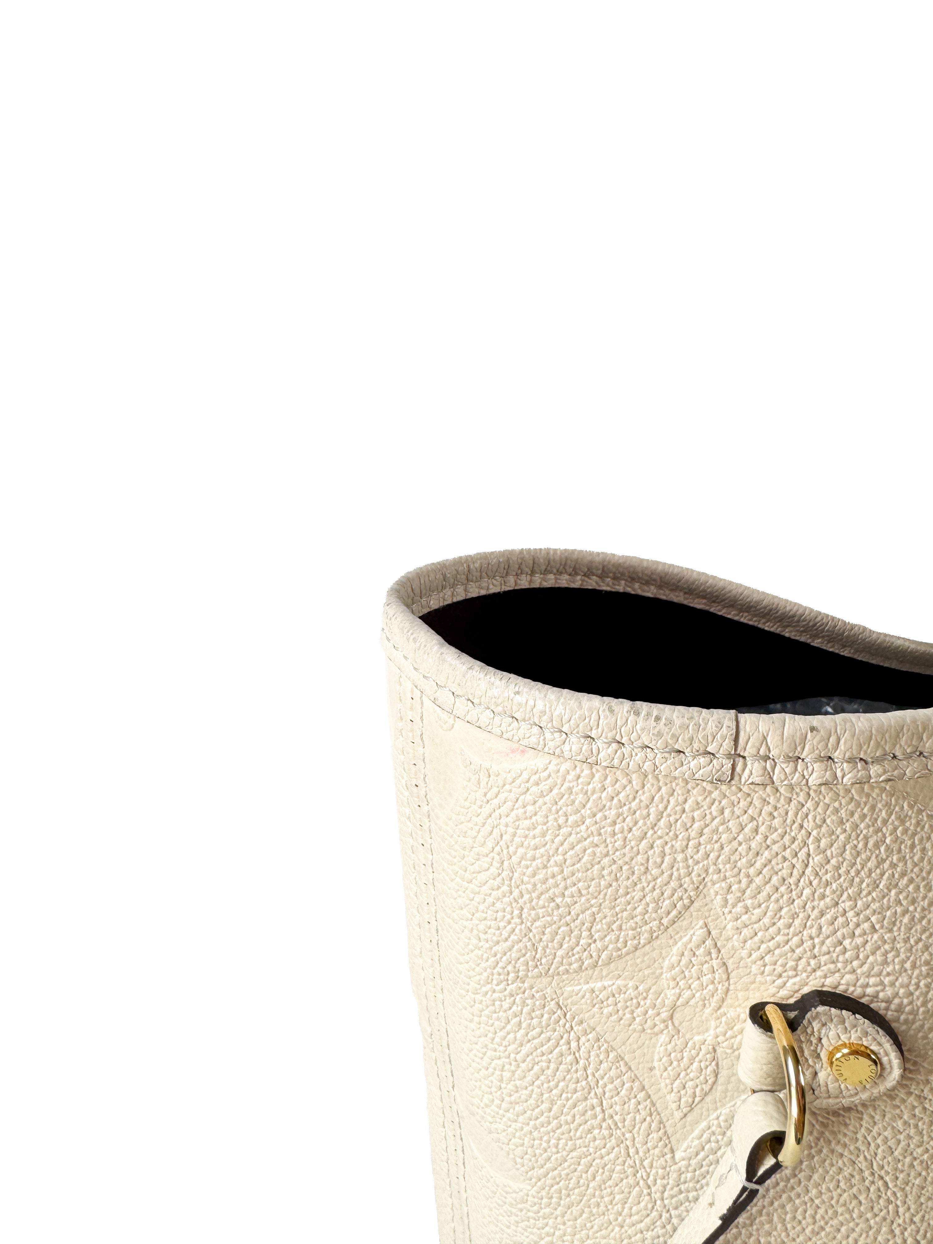 Louis Vuitton cream giant monogram empreinte Neverfull MM (NFC)