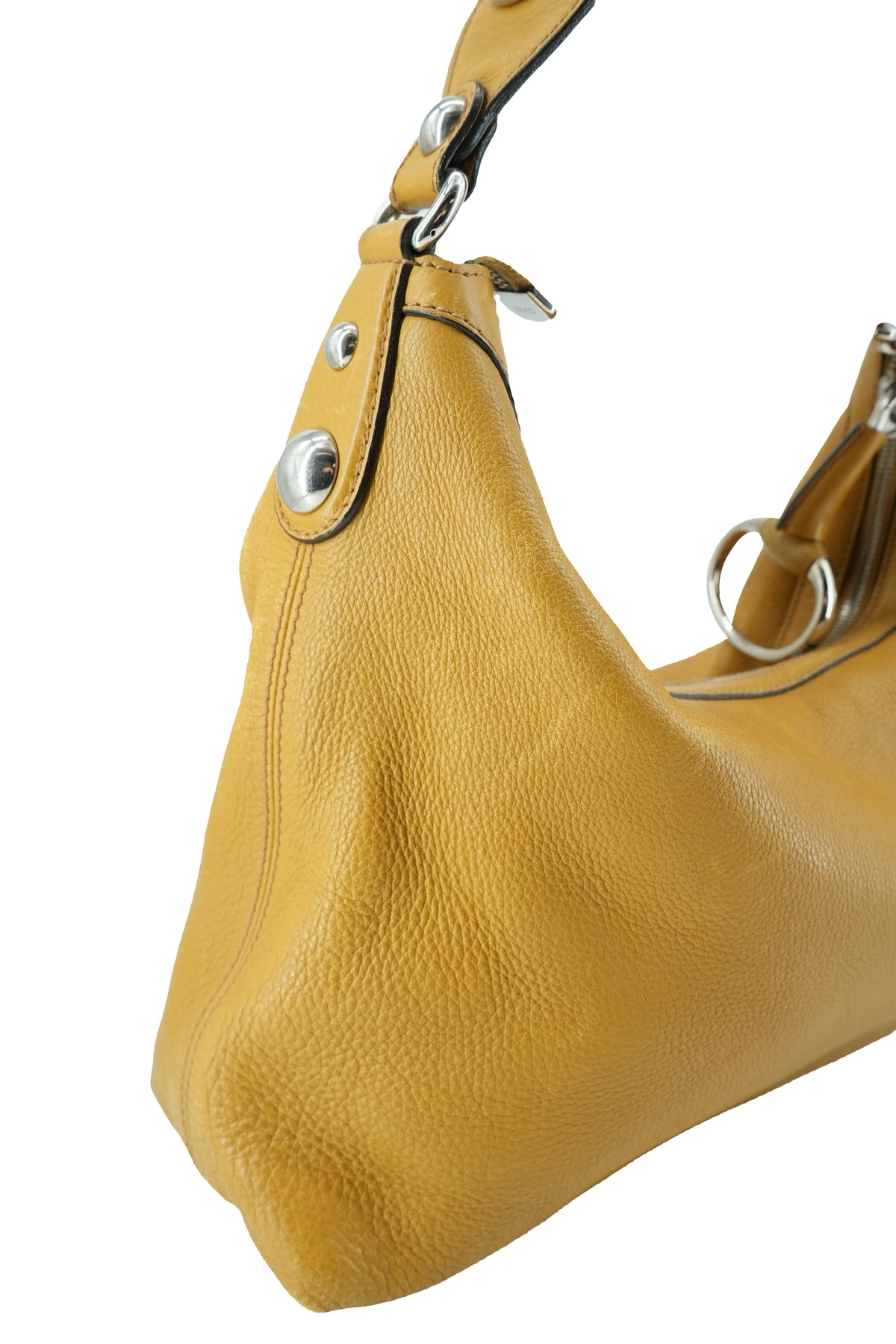 Gucci yellow leather horsebit shoulder bag 232961 001998