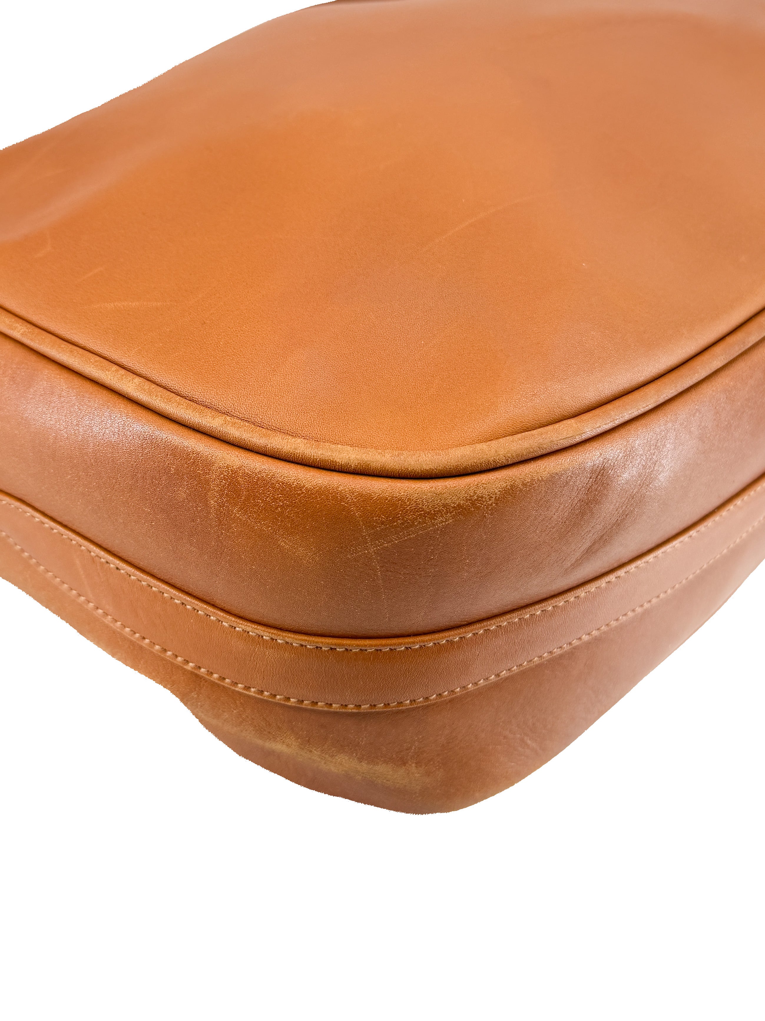 Gucci brown leather vintage shoulder bag 001-090-1441