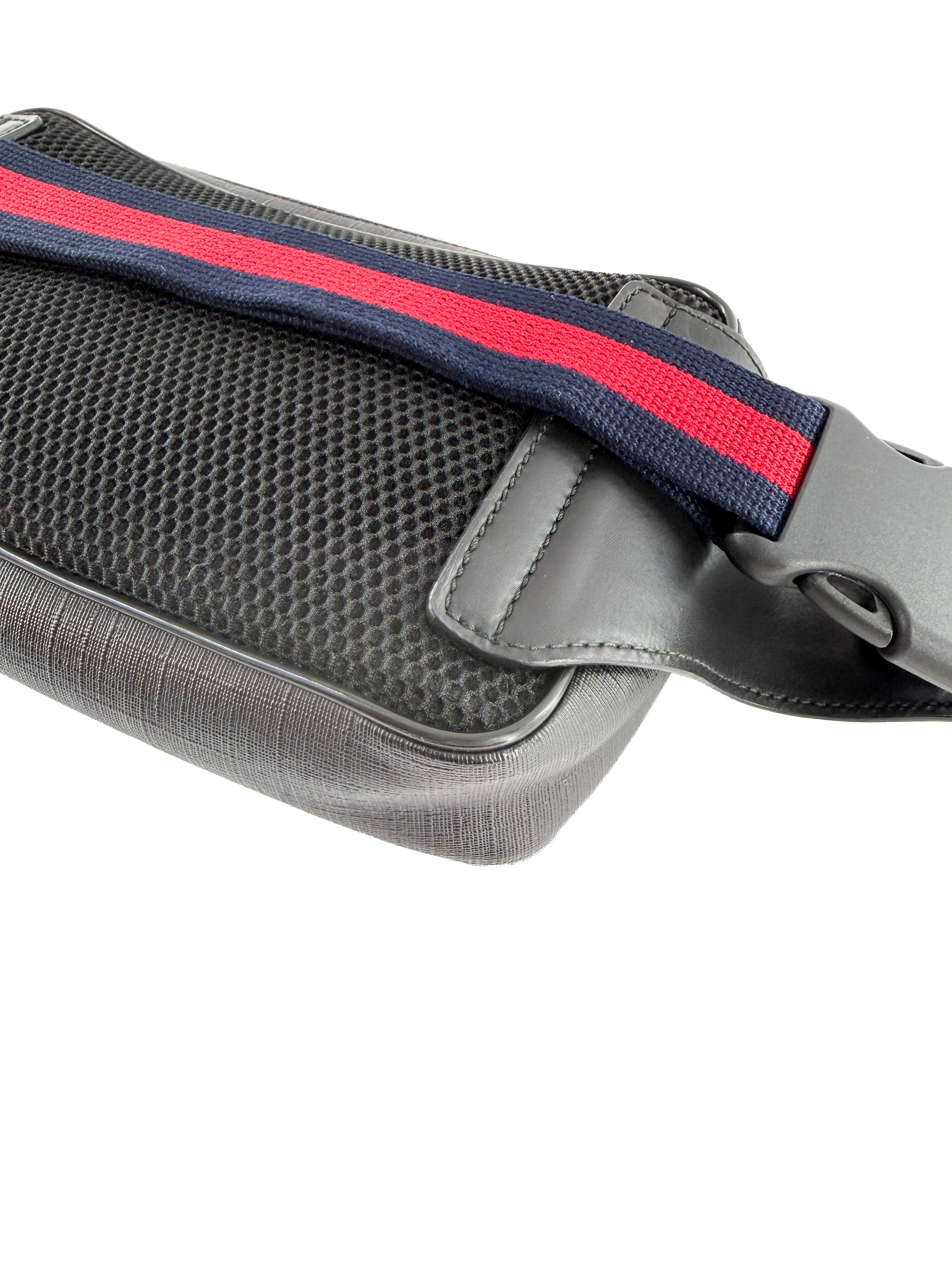 Gucci black GG supreme Tiger belt bag 474293 520931