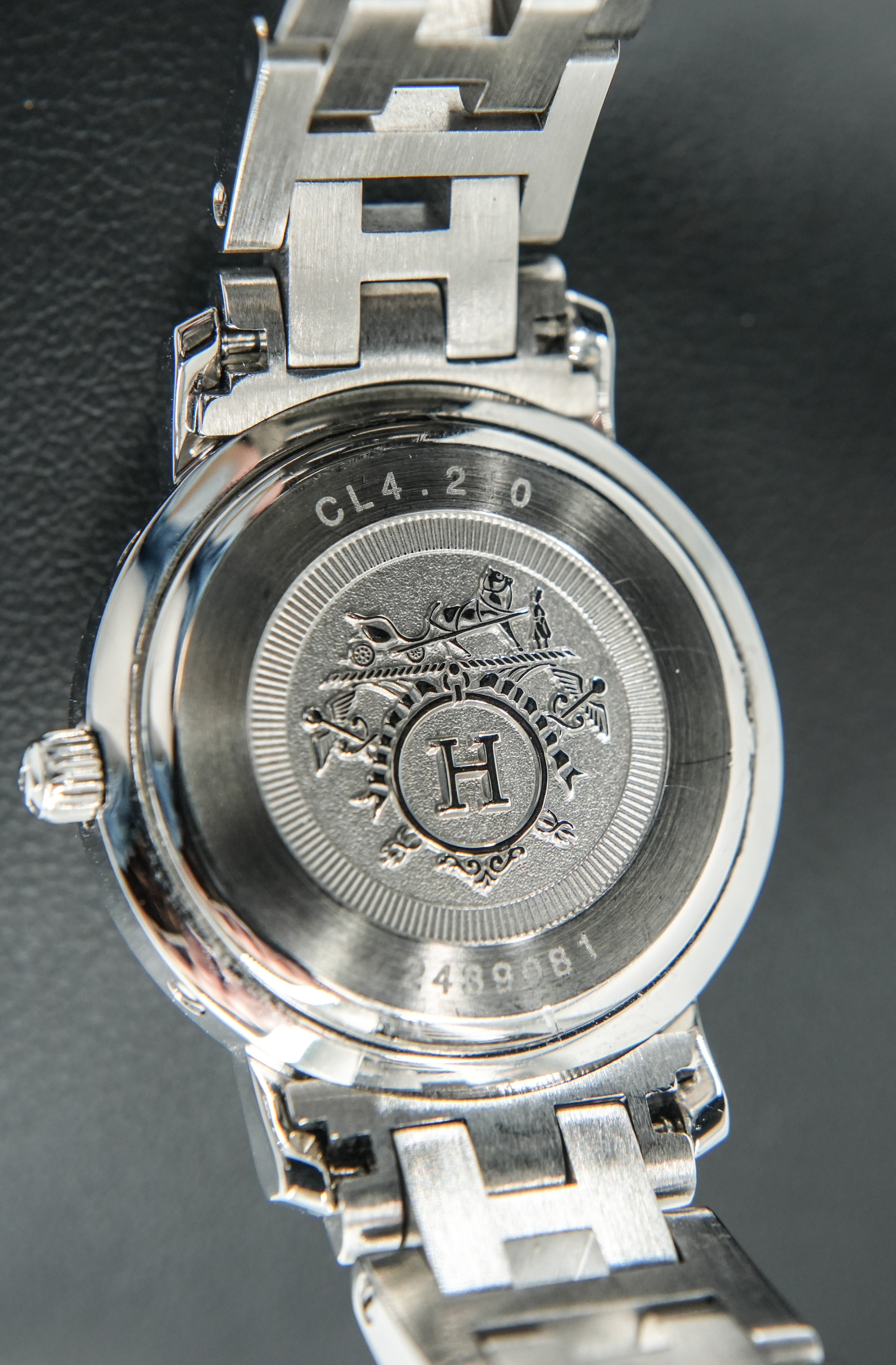 Hermès stainless Clipper watch CL4.210 2439081