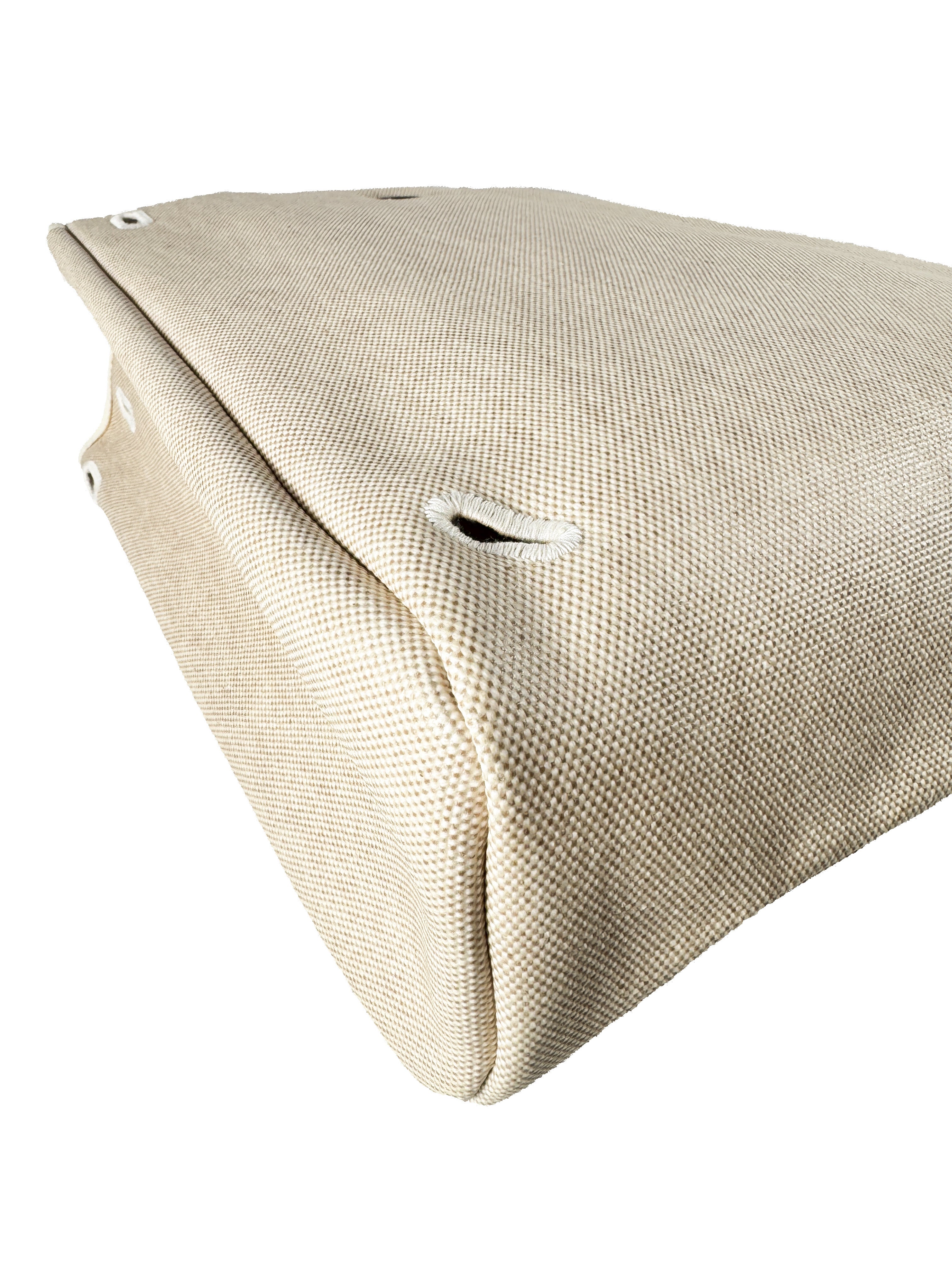 Hermès herbag toile backpack w/ large shell (square E, 2001)