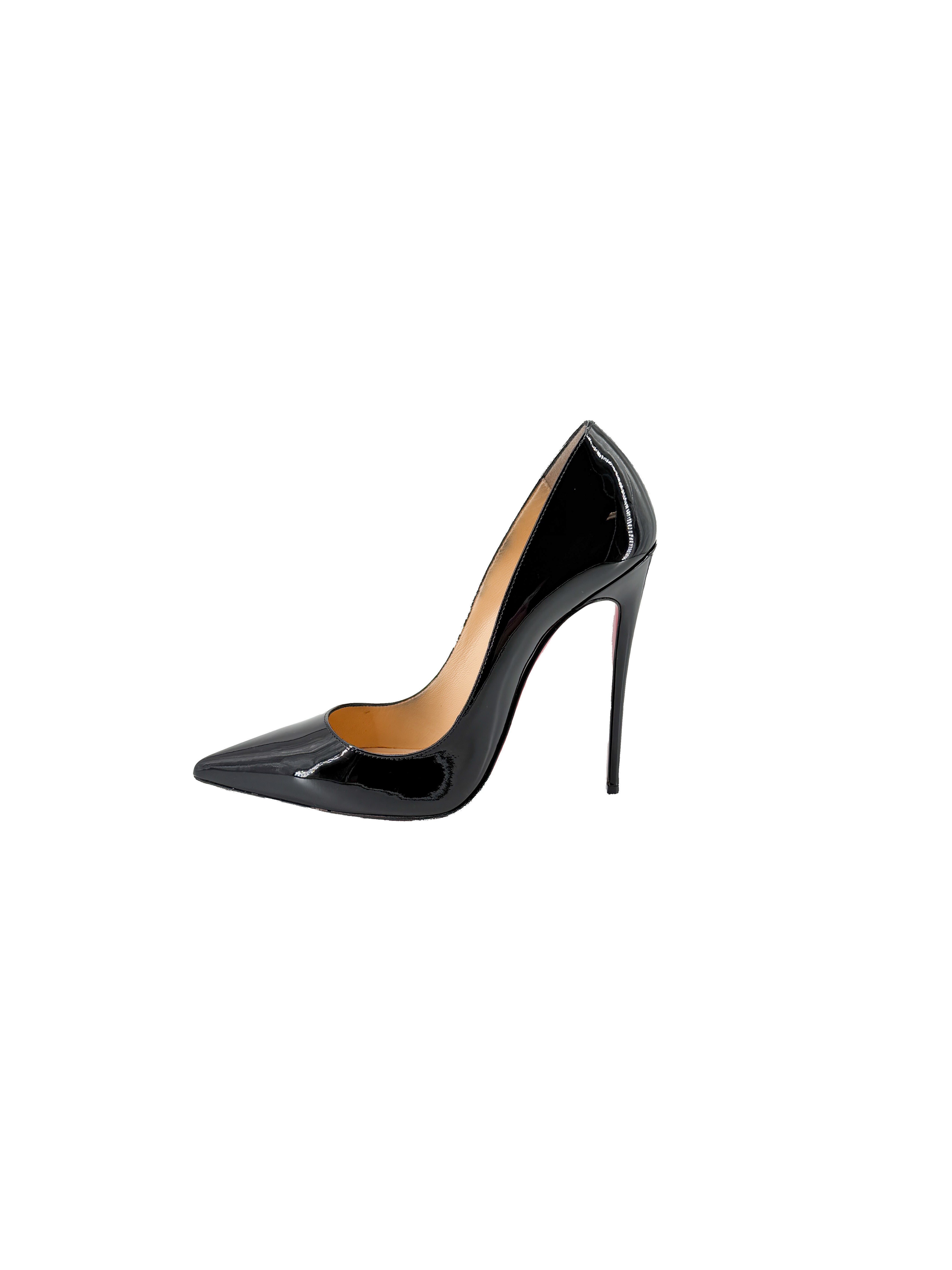 Christian Louboutin black patent leather So Kate 120 size 40 BOX