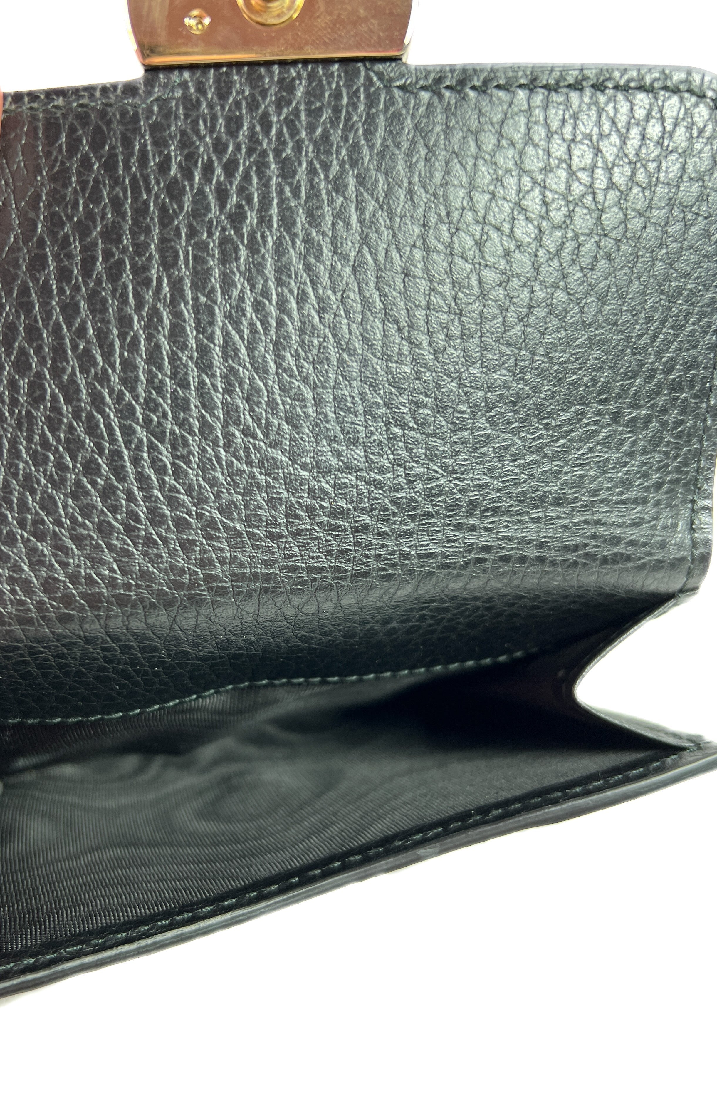 Gucci black leather interlocking G compact wallet 5981672184