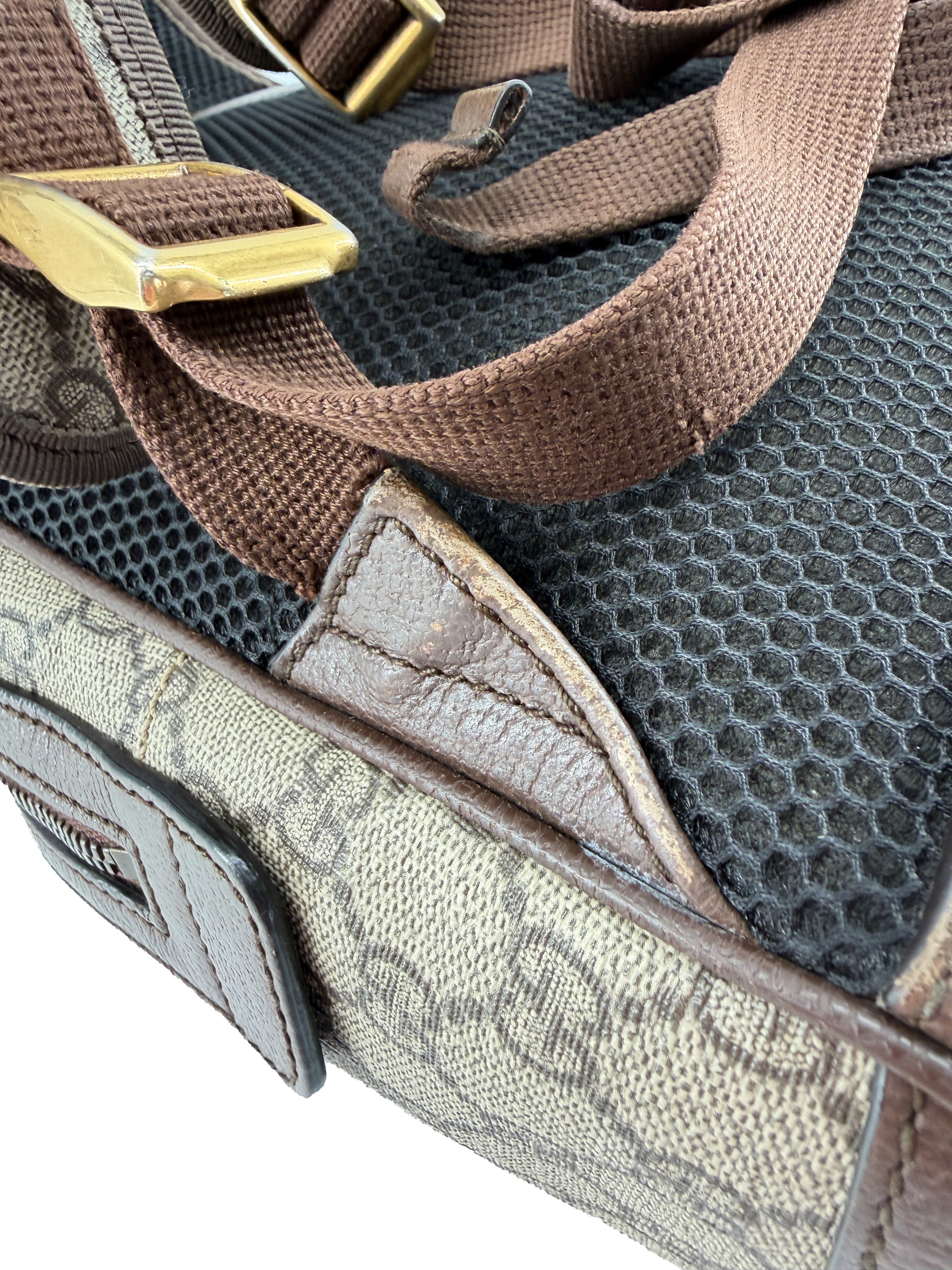 Gucci GG Supreme Monogram Calfskin Web Small Ophidia Day Backpack 547965 520981 - My Girlfriend's Wardrobe LLC