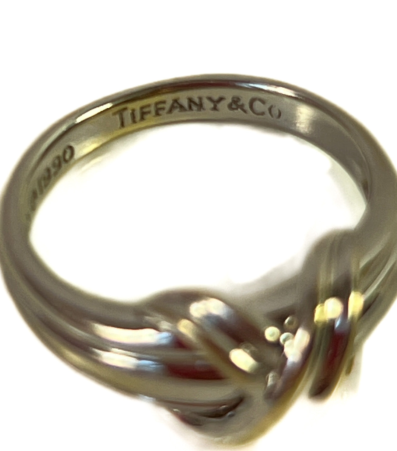 Tiffany & Co signature X 18k white gold ring
