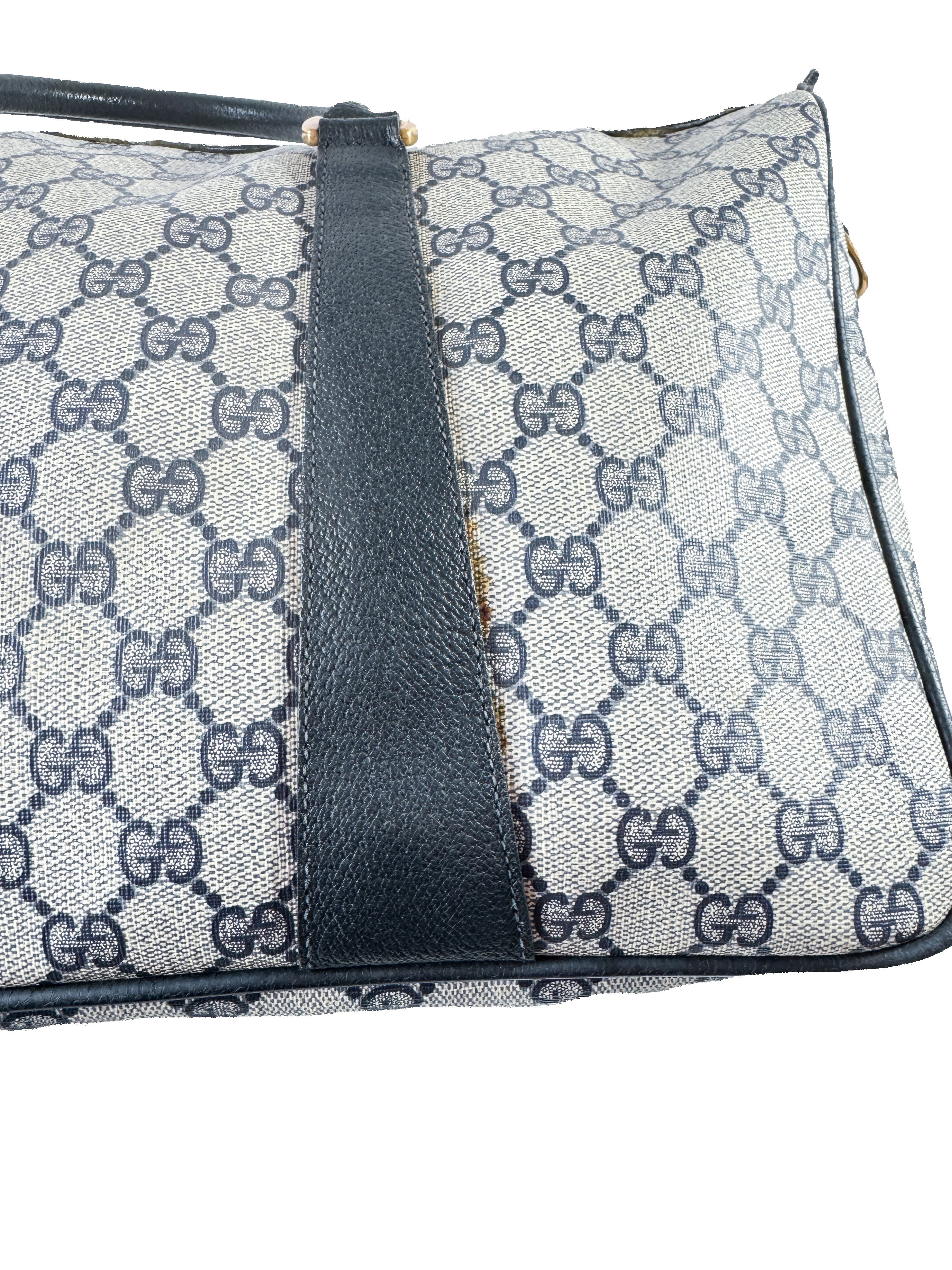 Gucci navy sherry line boston bag 3902041