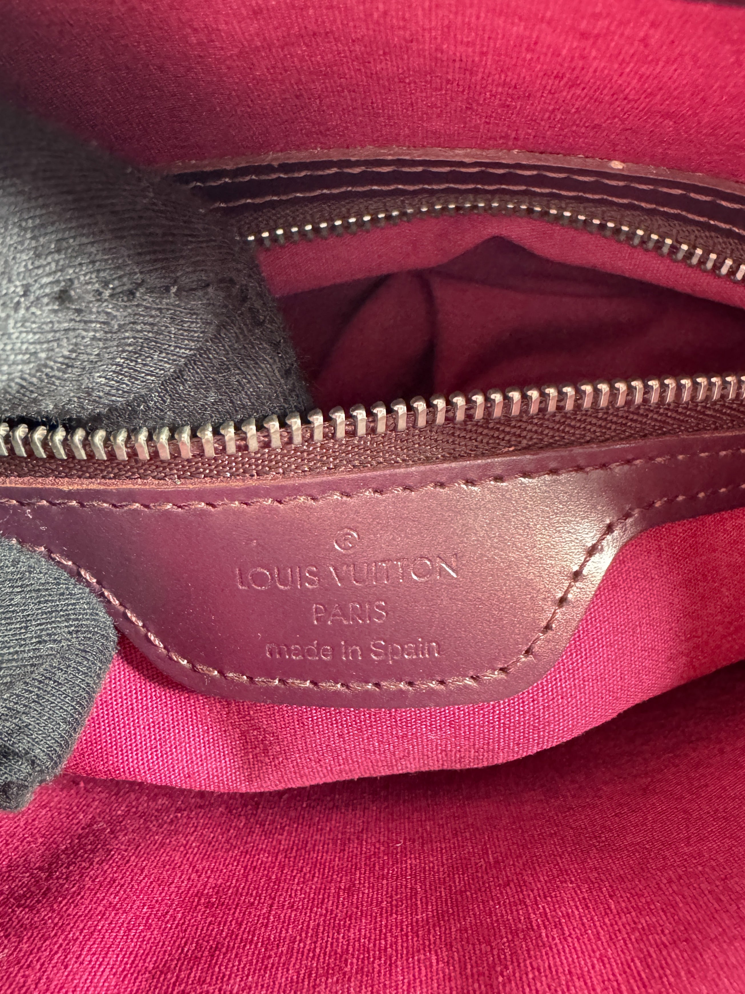 Louis Vuitton purple matte vernis Stockton tote CA0023