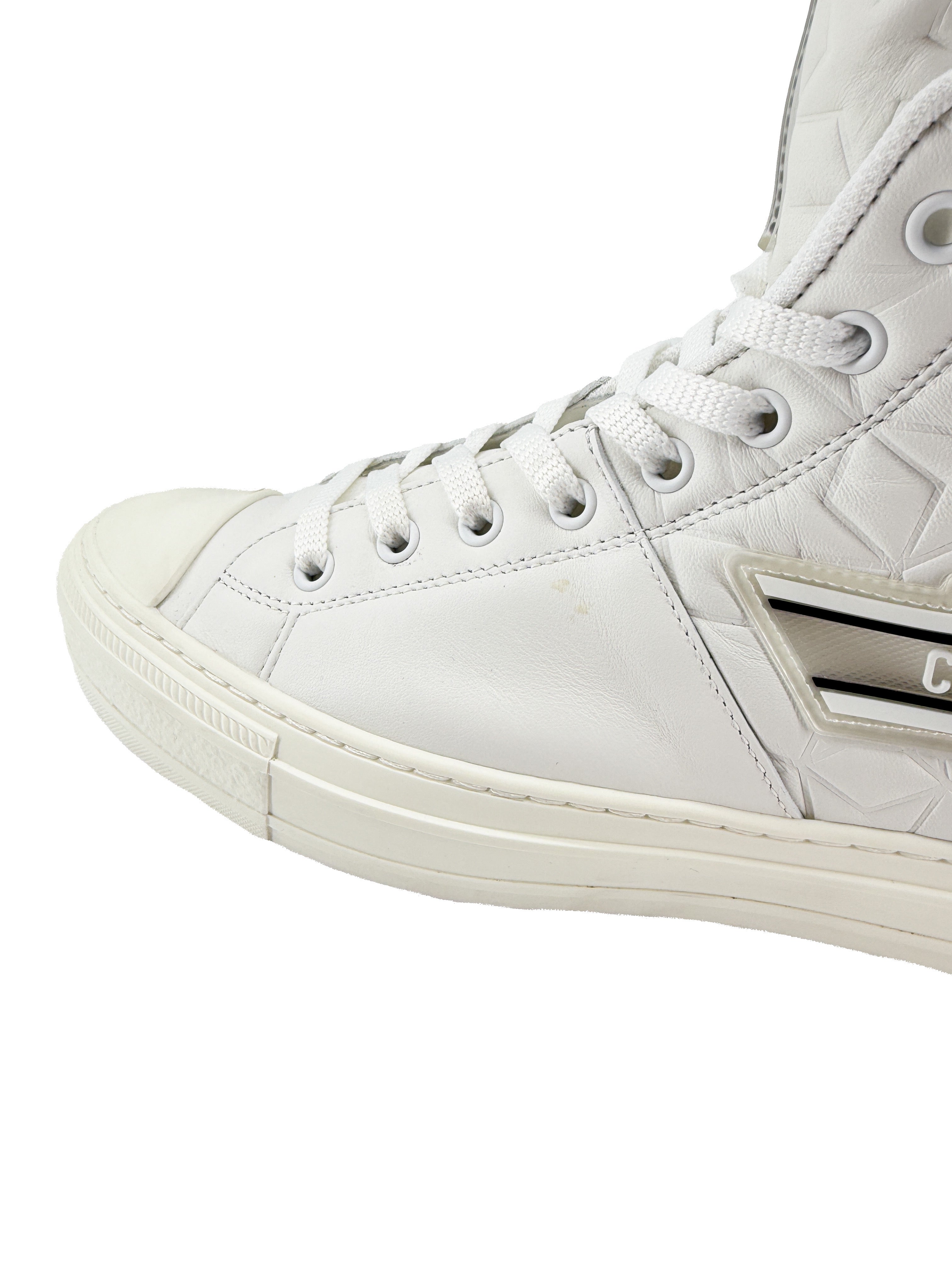 Christian Dior white Walk'N'Dior Star high top sneakers size 39 BOX