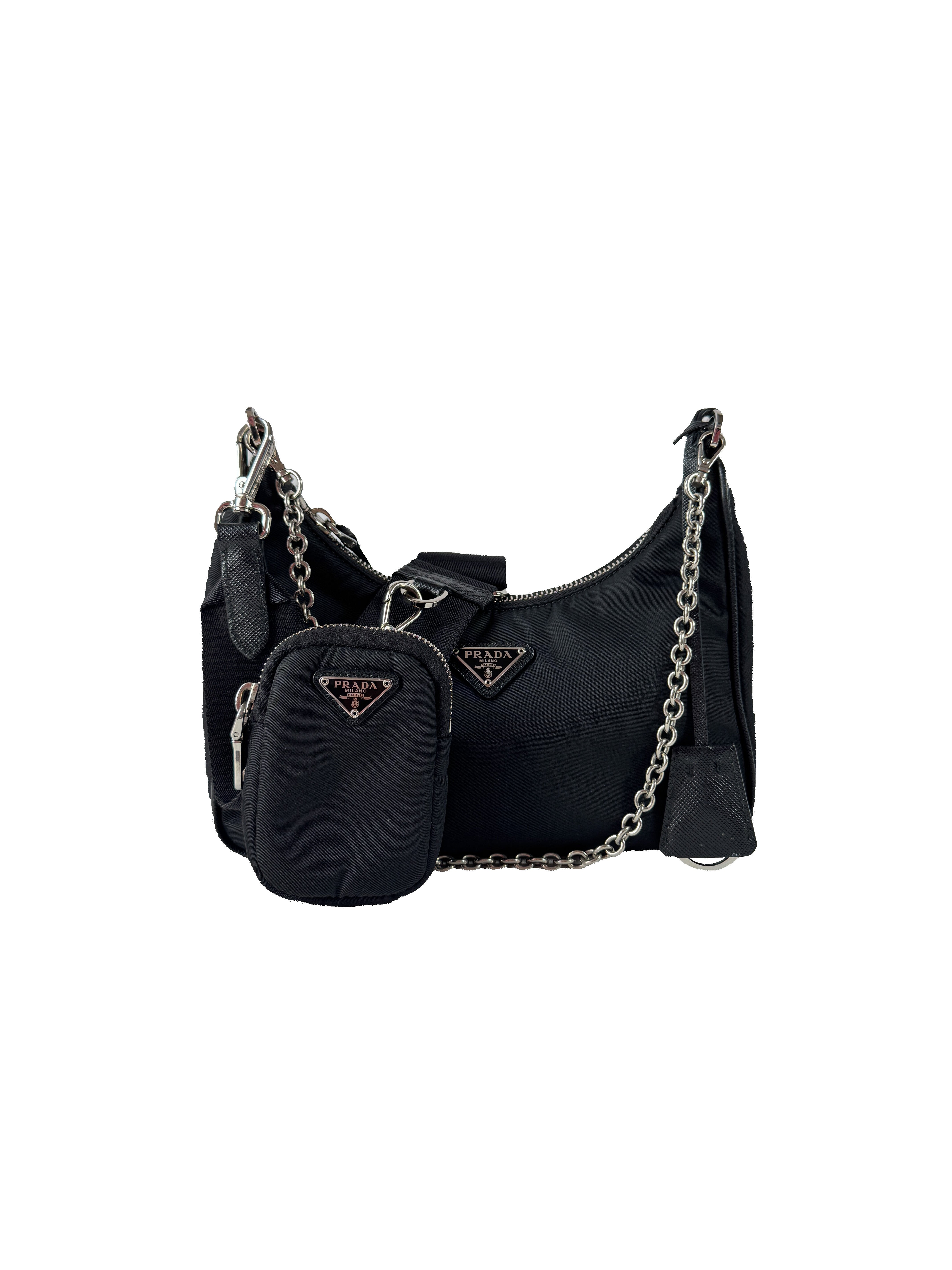 Prada black Re-Edition 2005 small Tessuto shoulder bag 31