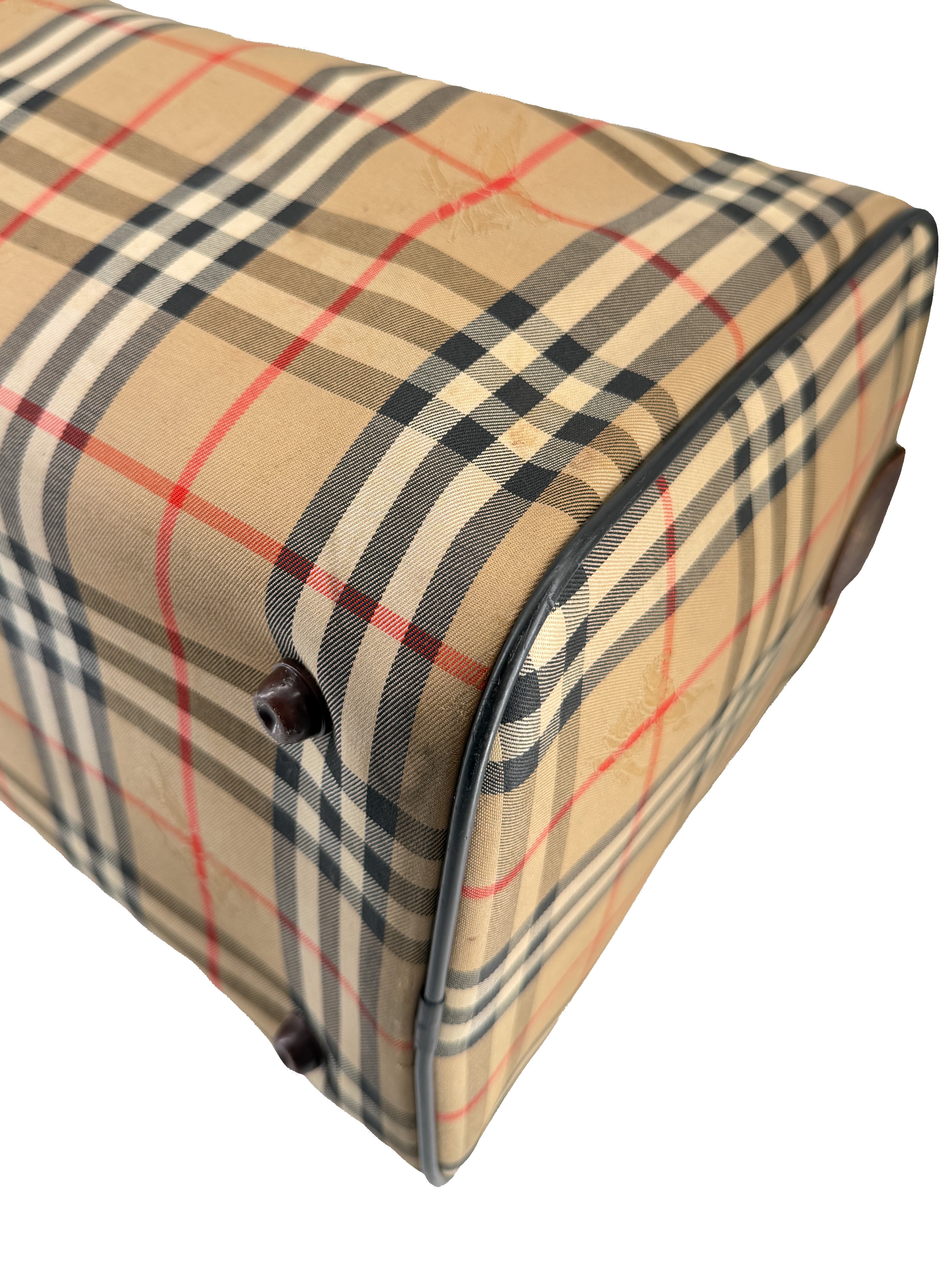 Burberry vintage nova check Boston duffle bag *as is*