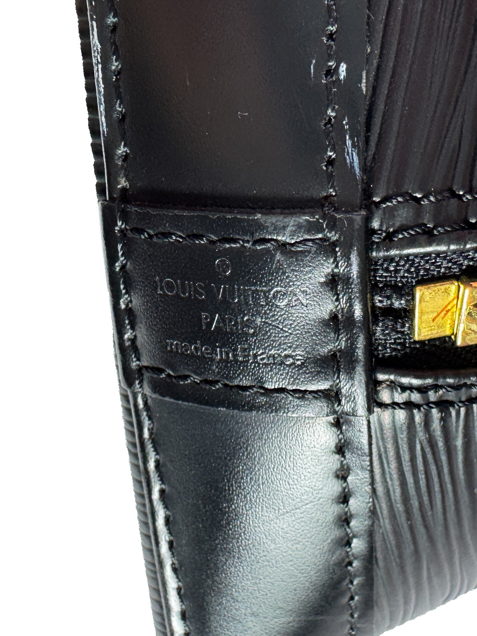 Louis Vuitton black leather Epi Alma FL1002