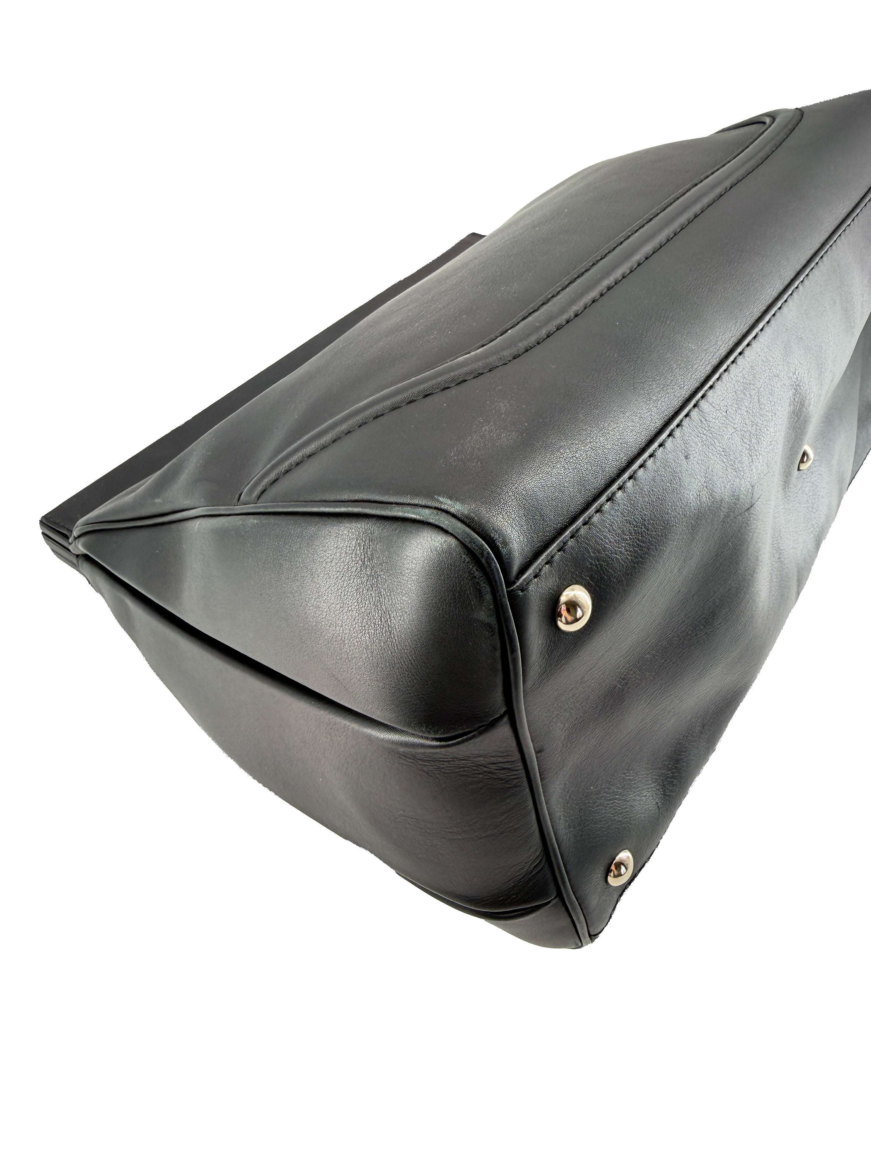 Gucci black Bamboo Bold top handle tote 296860502752