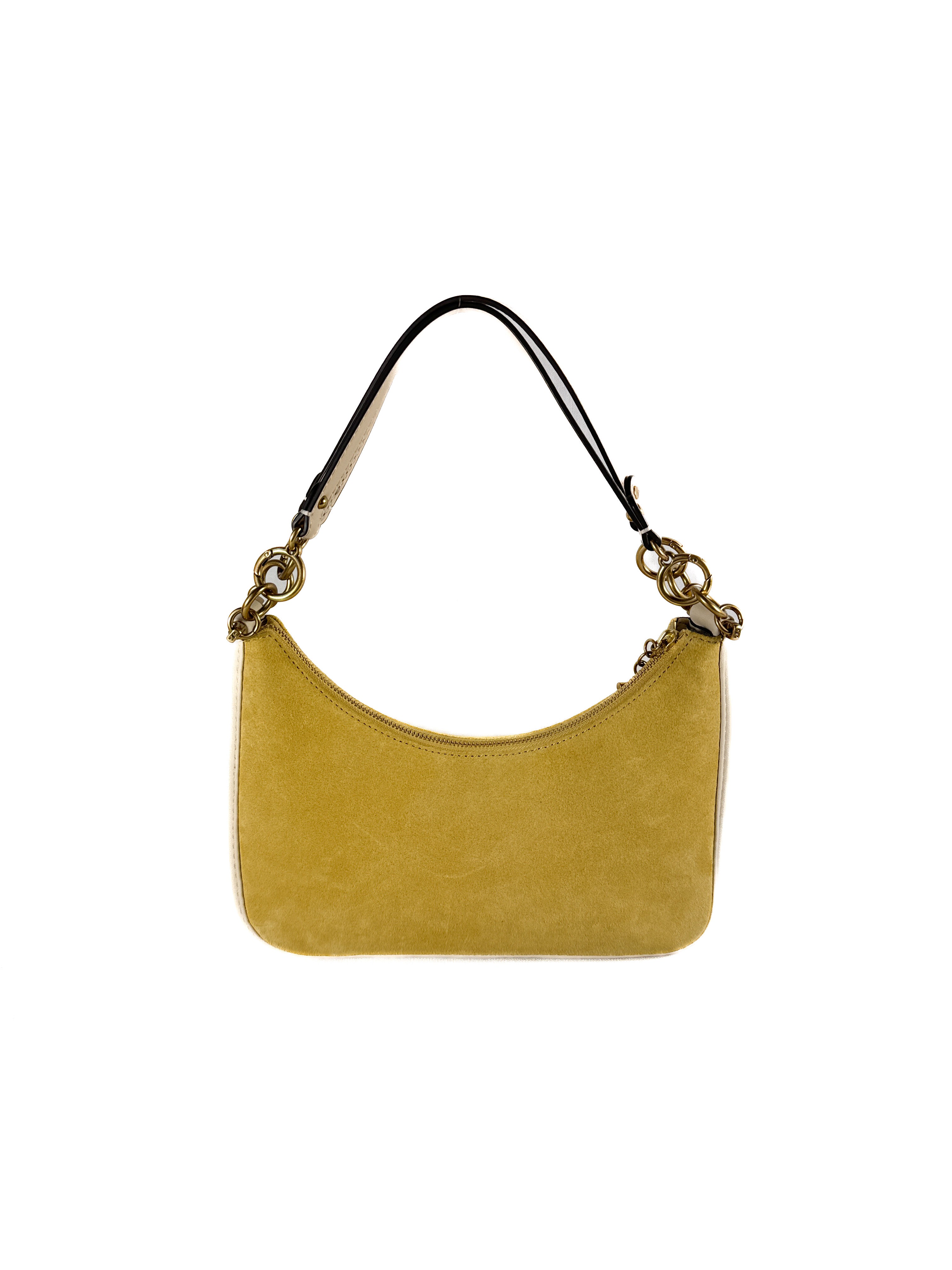 Tory Burch yellow suede 151 mercer bag
