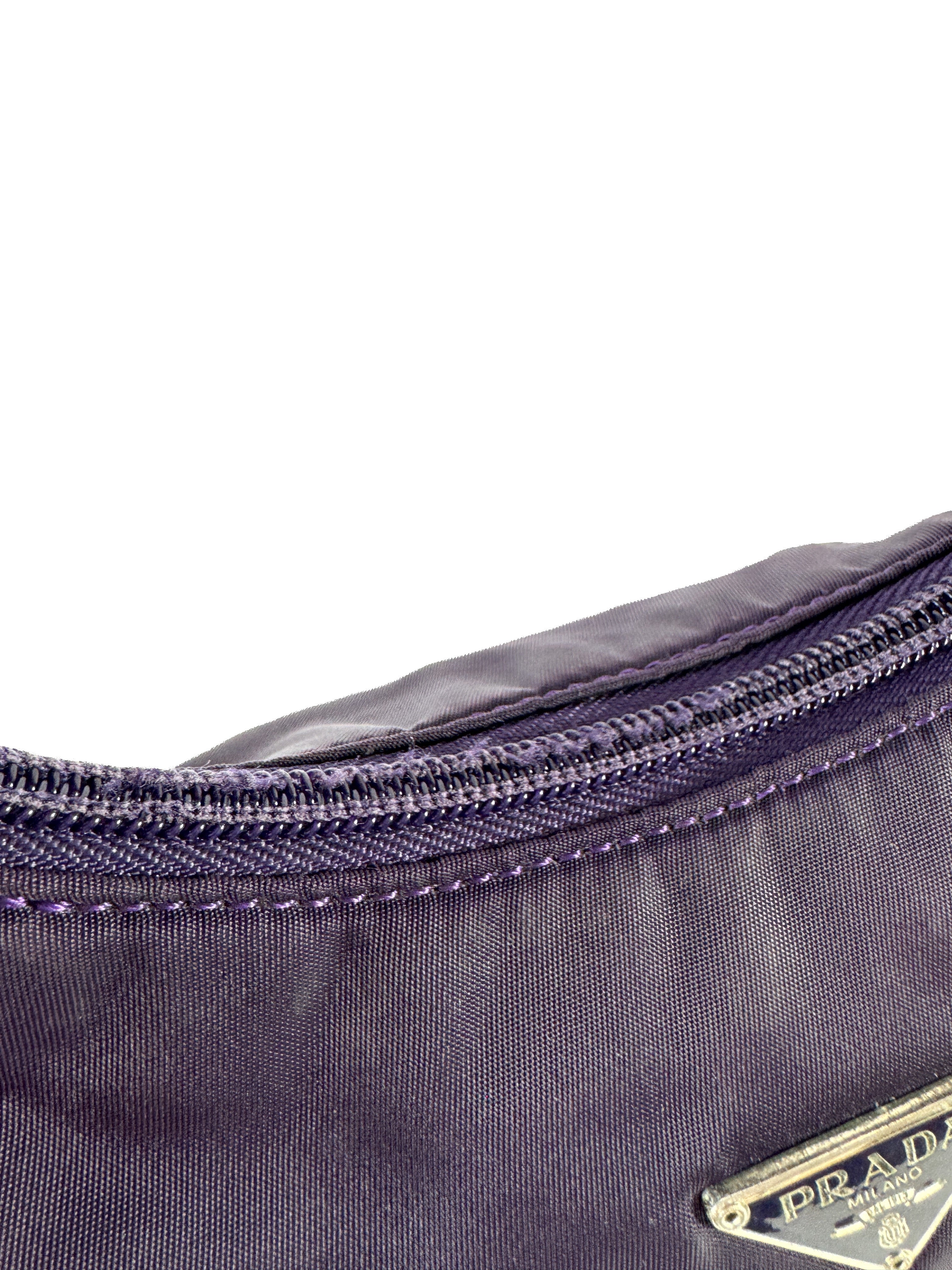Prada purple nlyon vintage shoulder bag 36