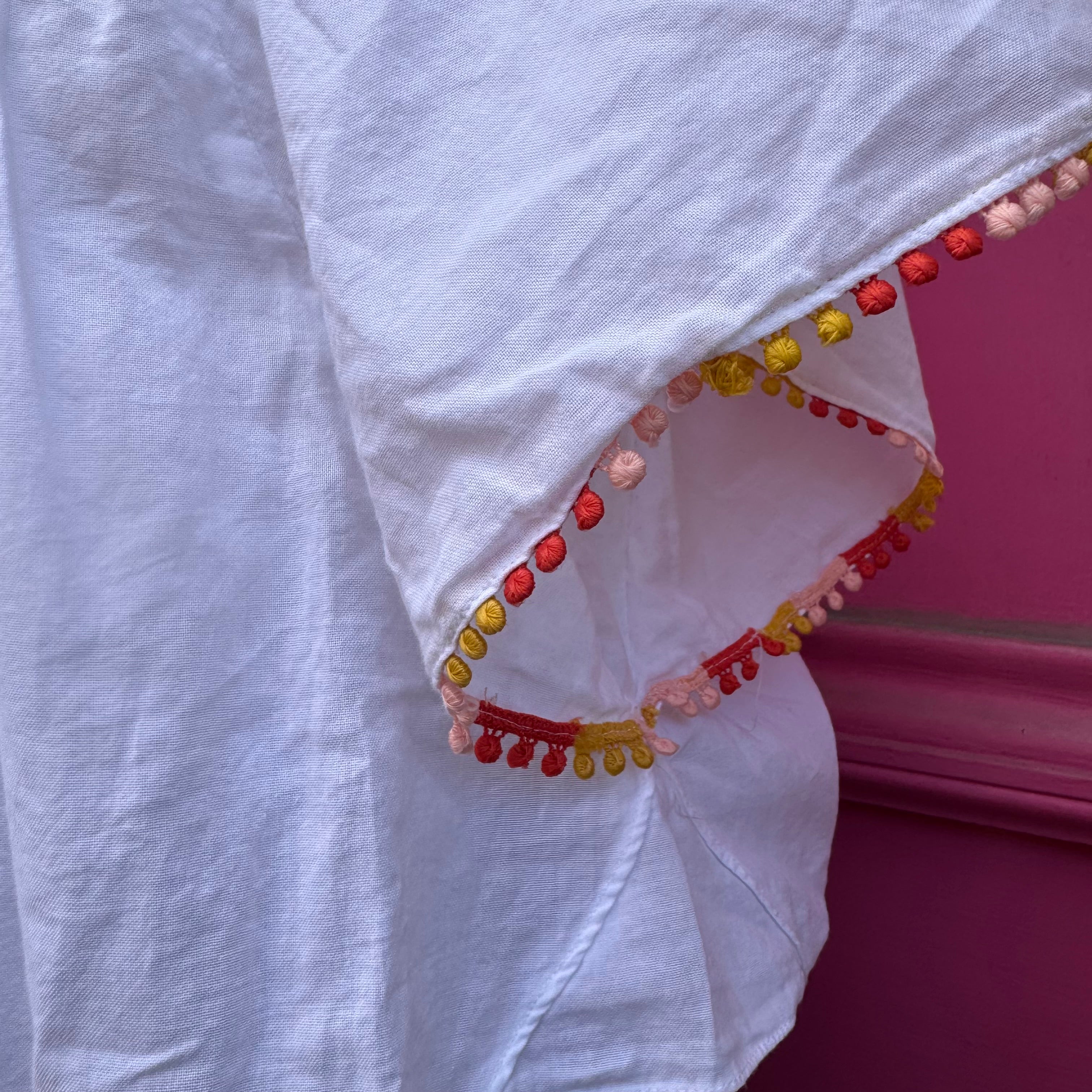 Madewell white embellished short sleeve top size M