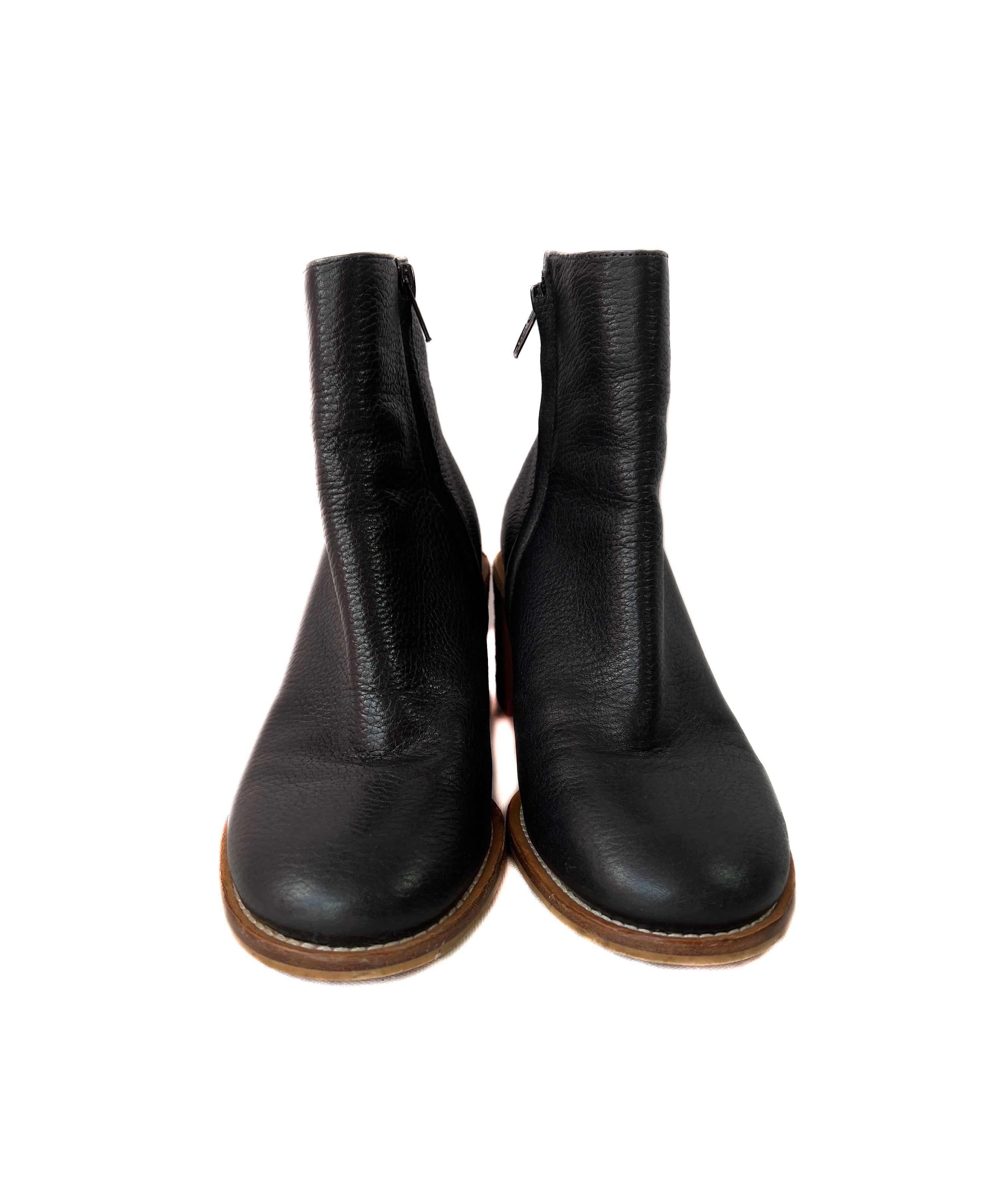 See by Chloe black leather heeled boots size 37.5