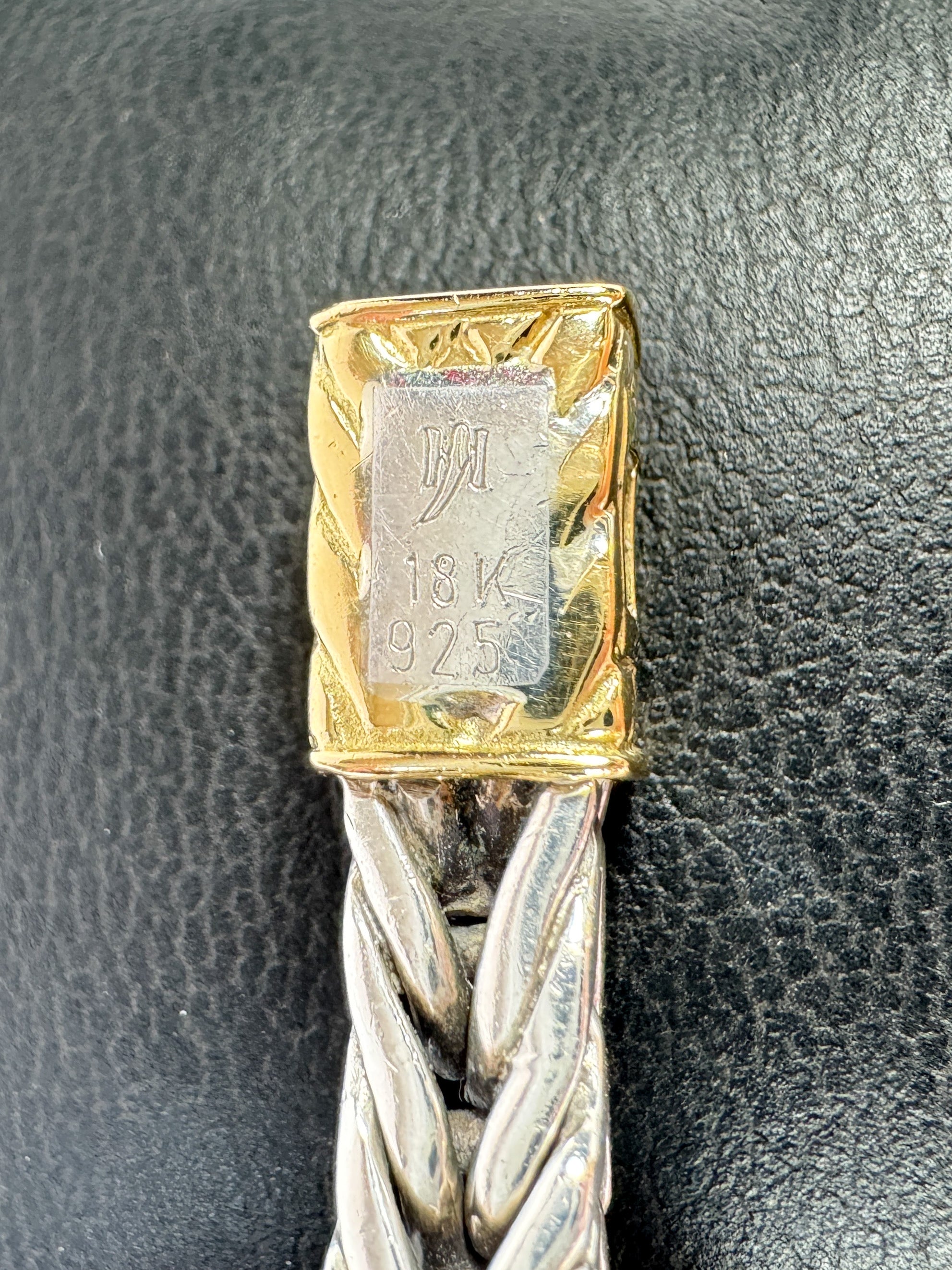 John Hardy sterling silver 14k gold wheat chain bracelet