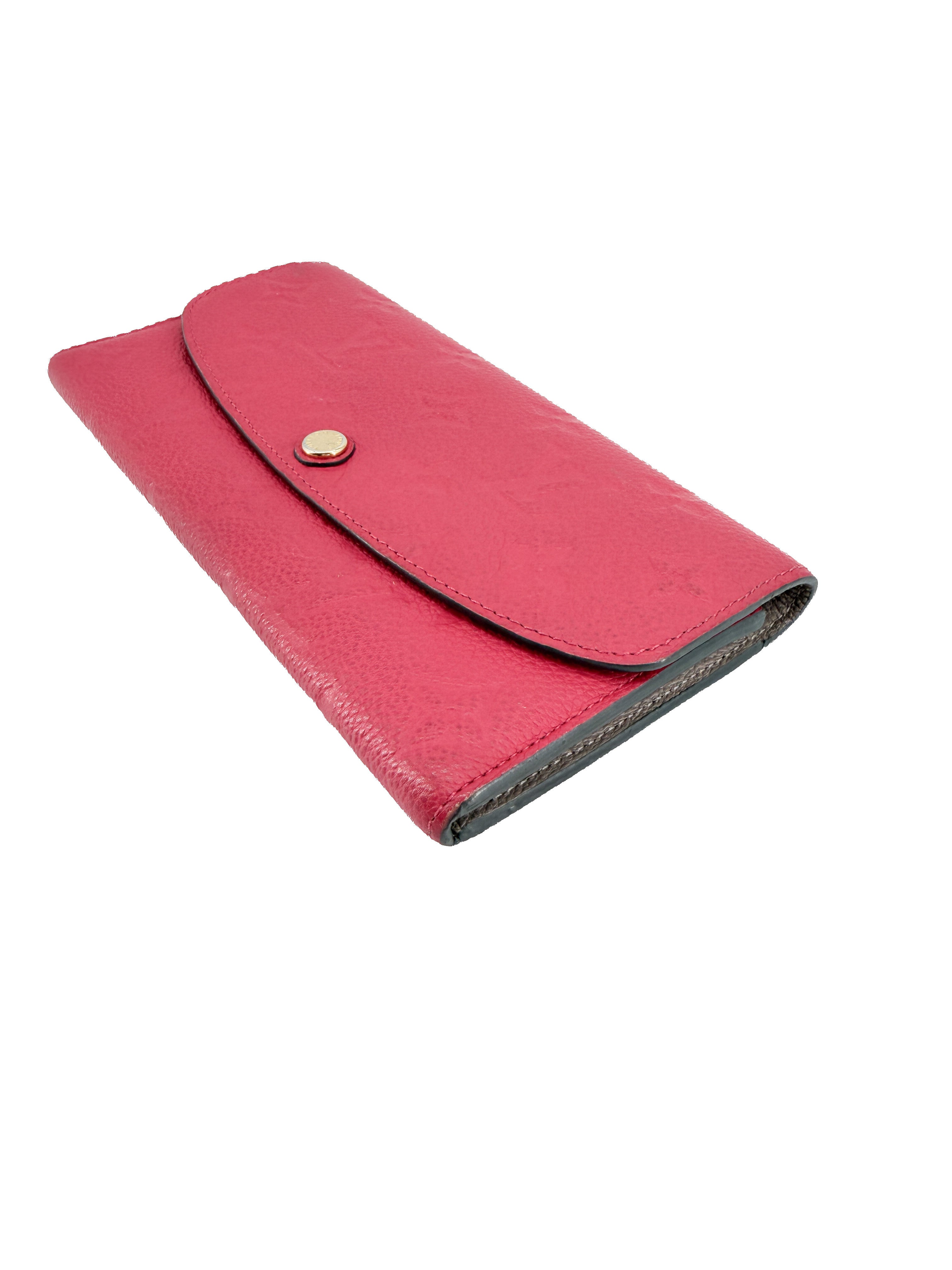Louis Vuitton pink monogram empreinte Emilie wallet CA2176