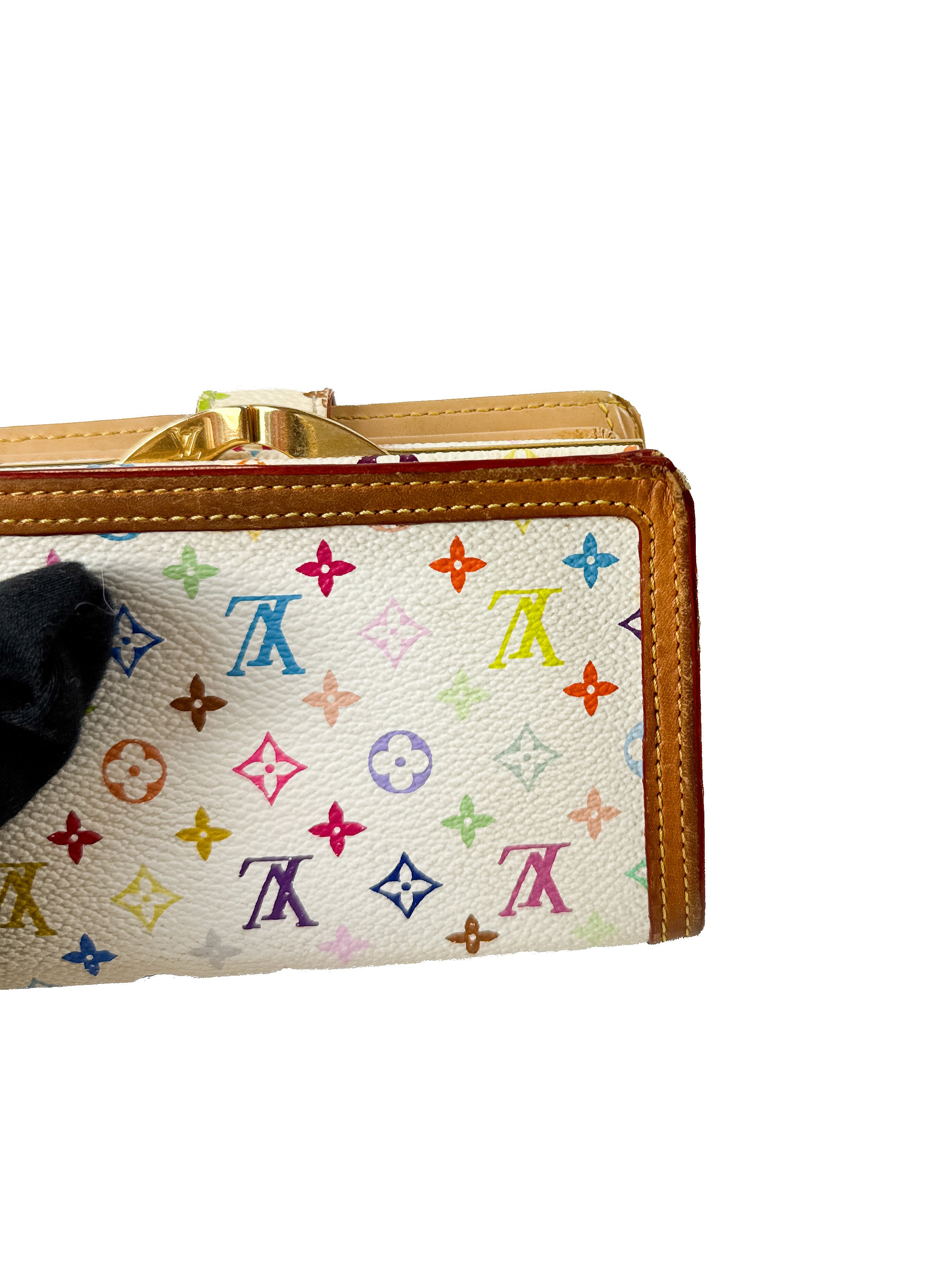 Louis Vuitton white multicolor Portefeuille Viennos wallet TH0045