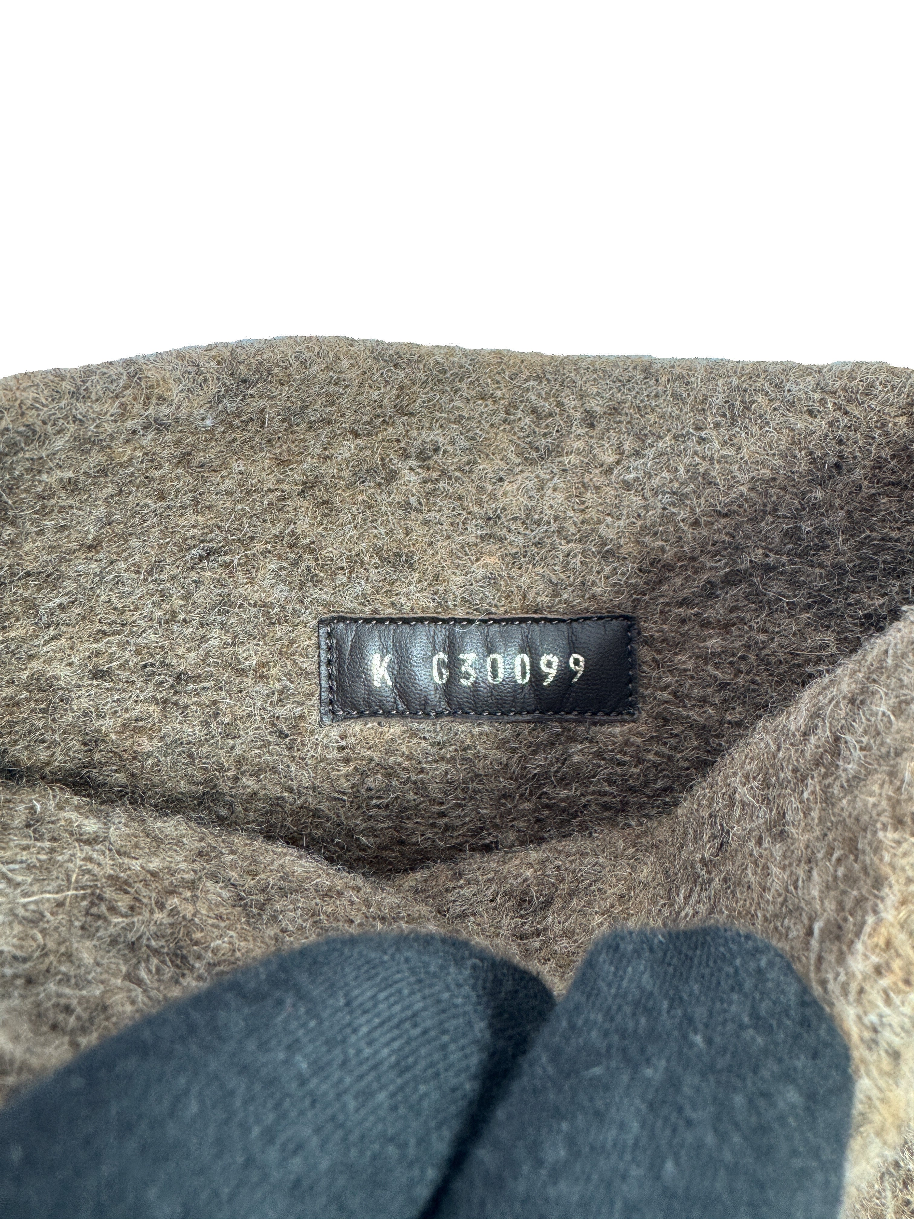 Chanel brown wool/suede Interlocking CC fold over boots size 39 K G30099