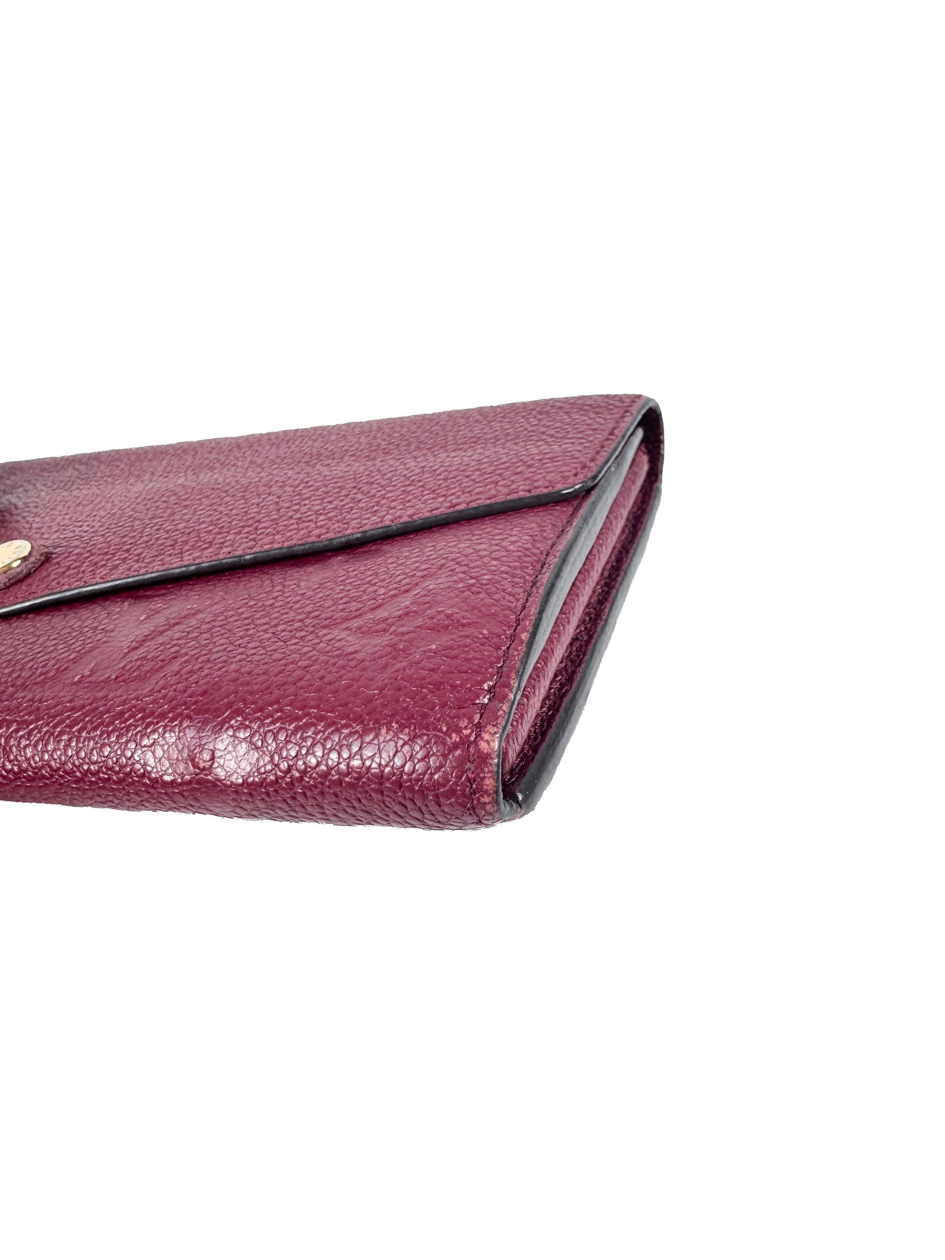 Louis Vuitton raisin monogram empriente Sarah wallet CA1165