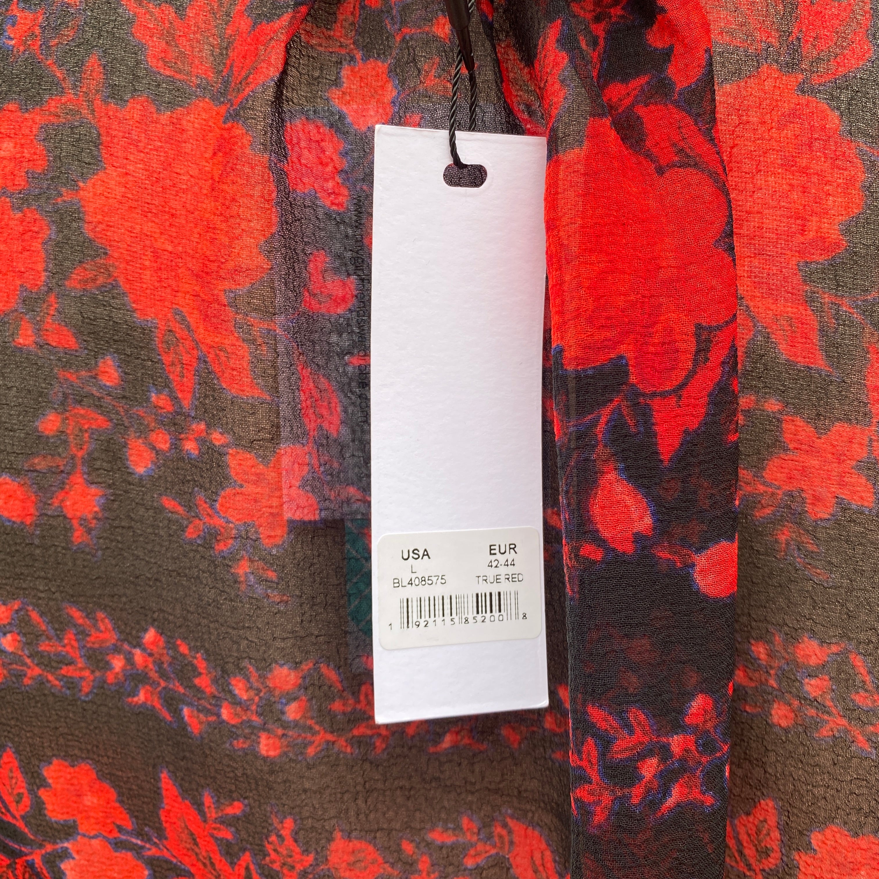 BB Dakota red black long sleeve dress size L NWT