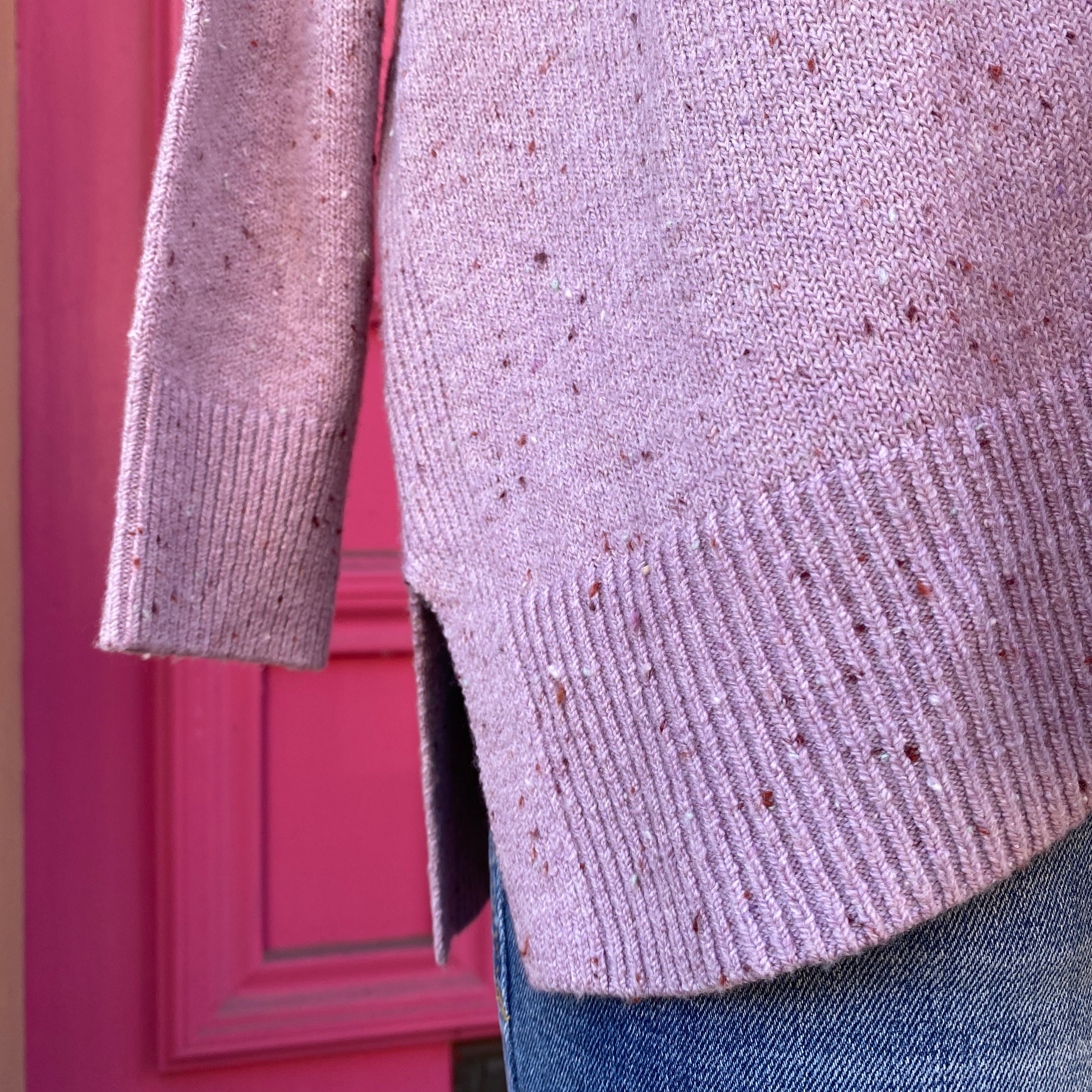 Ann Taylor LOFT purple speckled oversized sweater size XXSP NWT