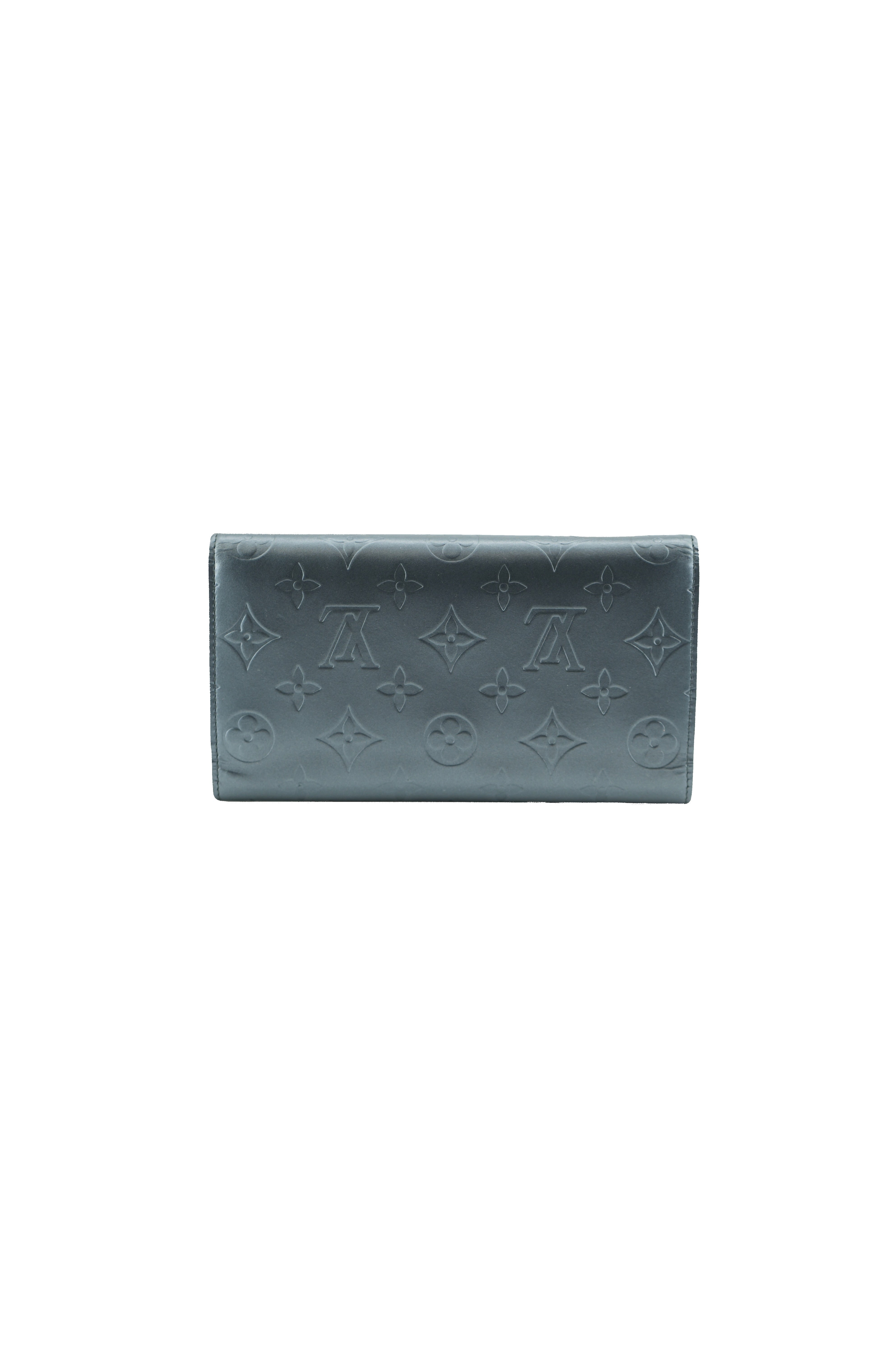Louis Vuitton blue matte vernis long wallet TH0022