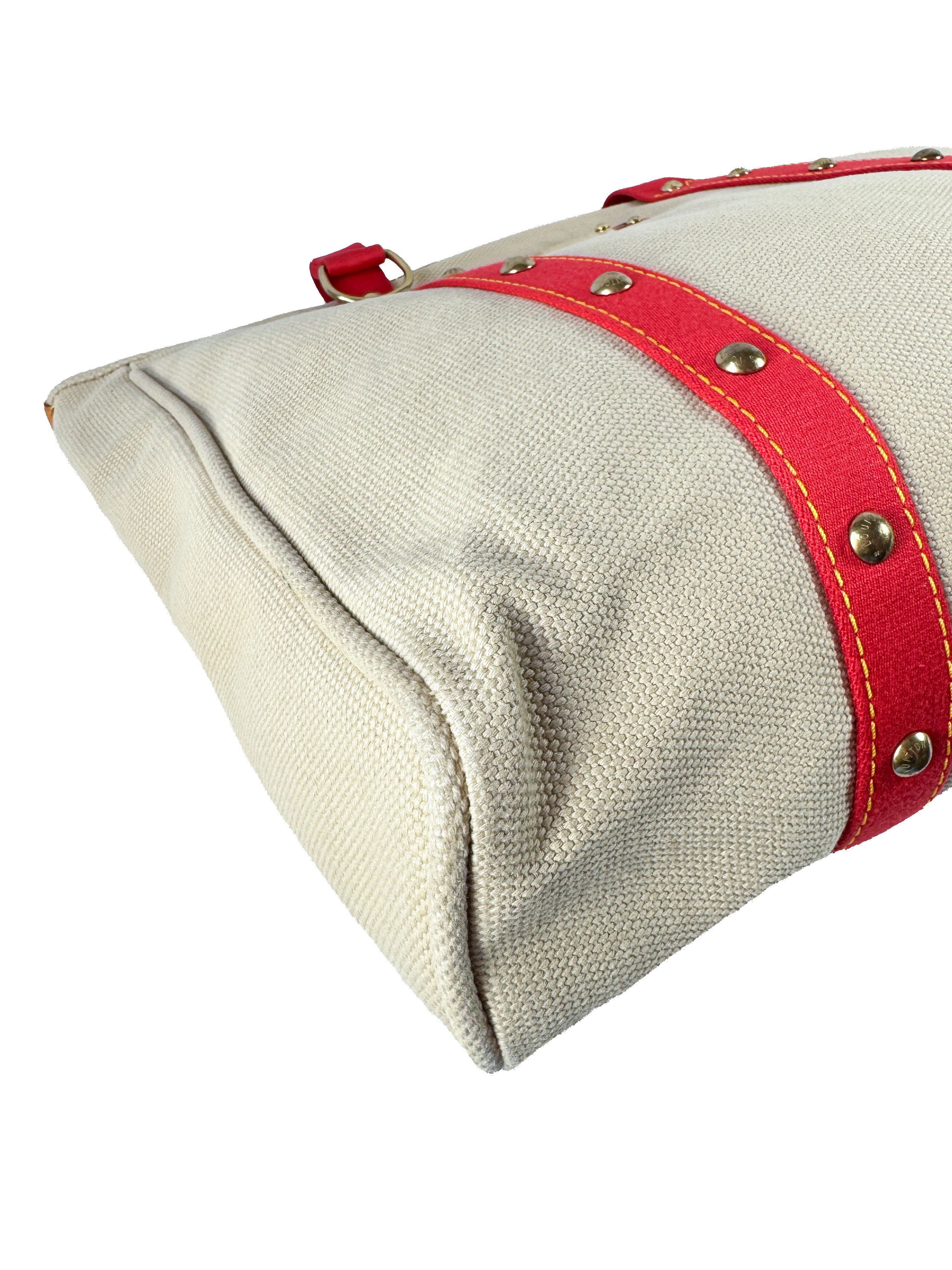 Louis Vuitton cream/red Antigua Cabas GM tote SP0045