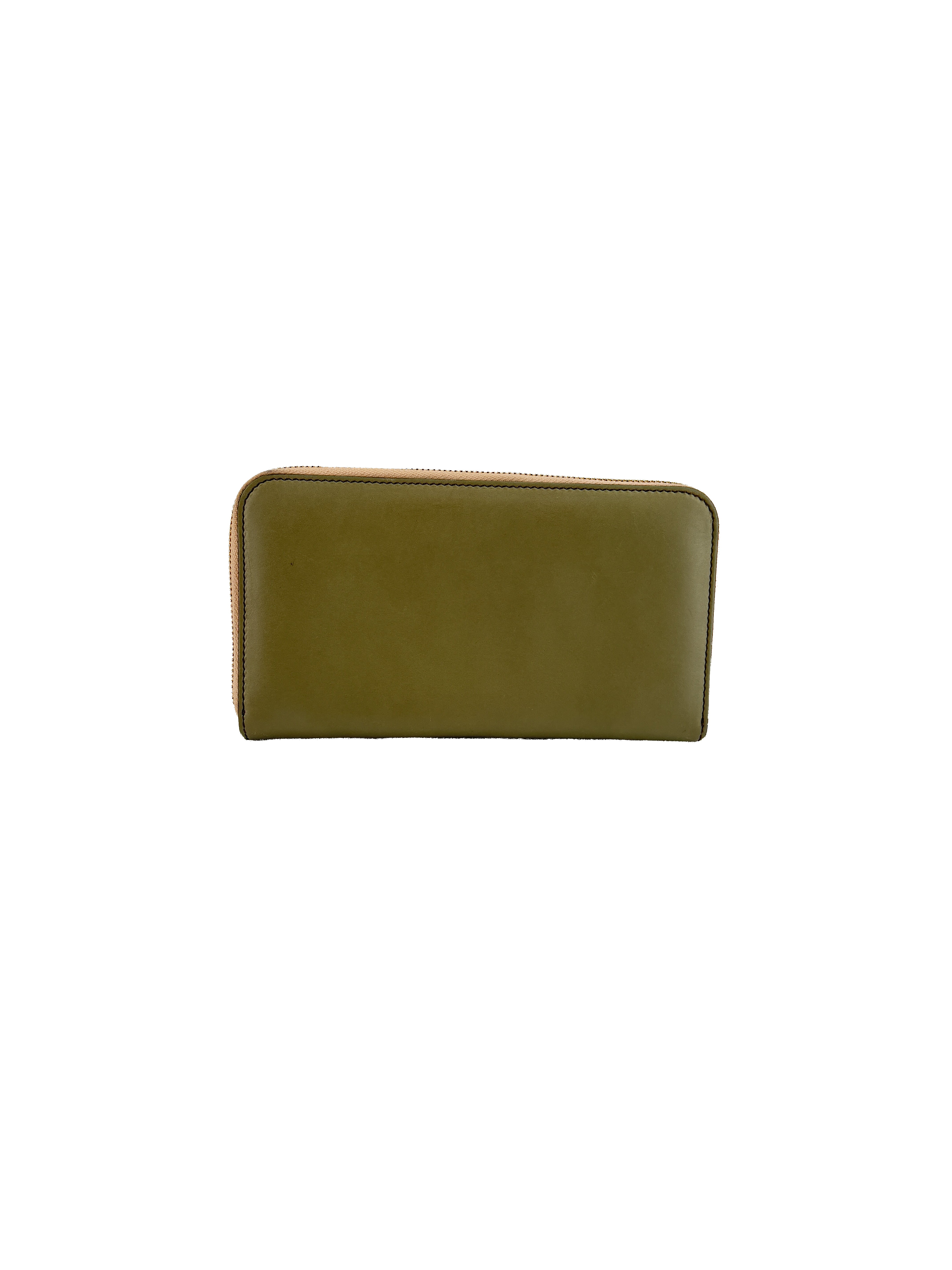 Chloé pink, olive leather zip around wallet