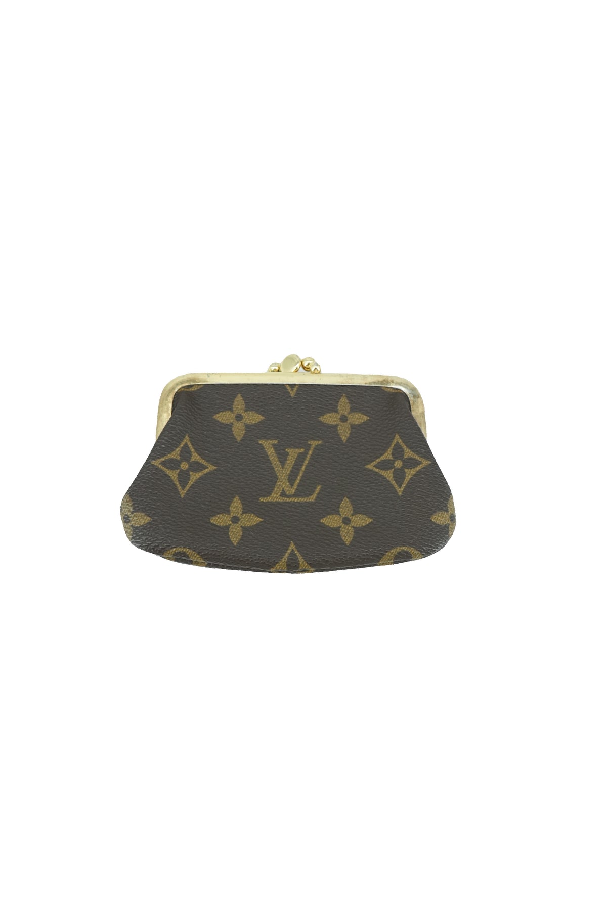 Louis Vuitton licensed monogram kisslock pouch vintage