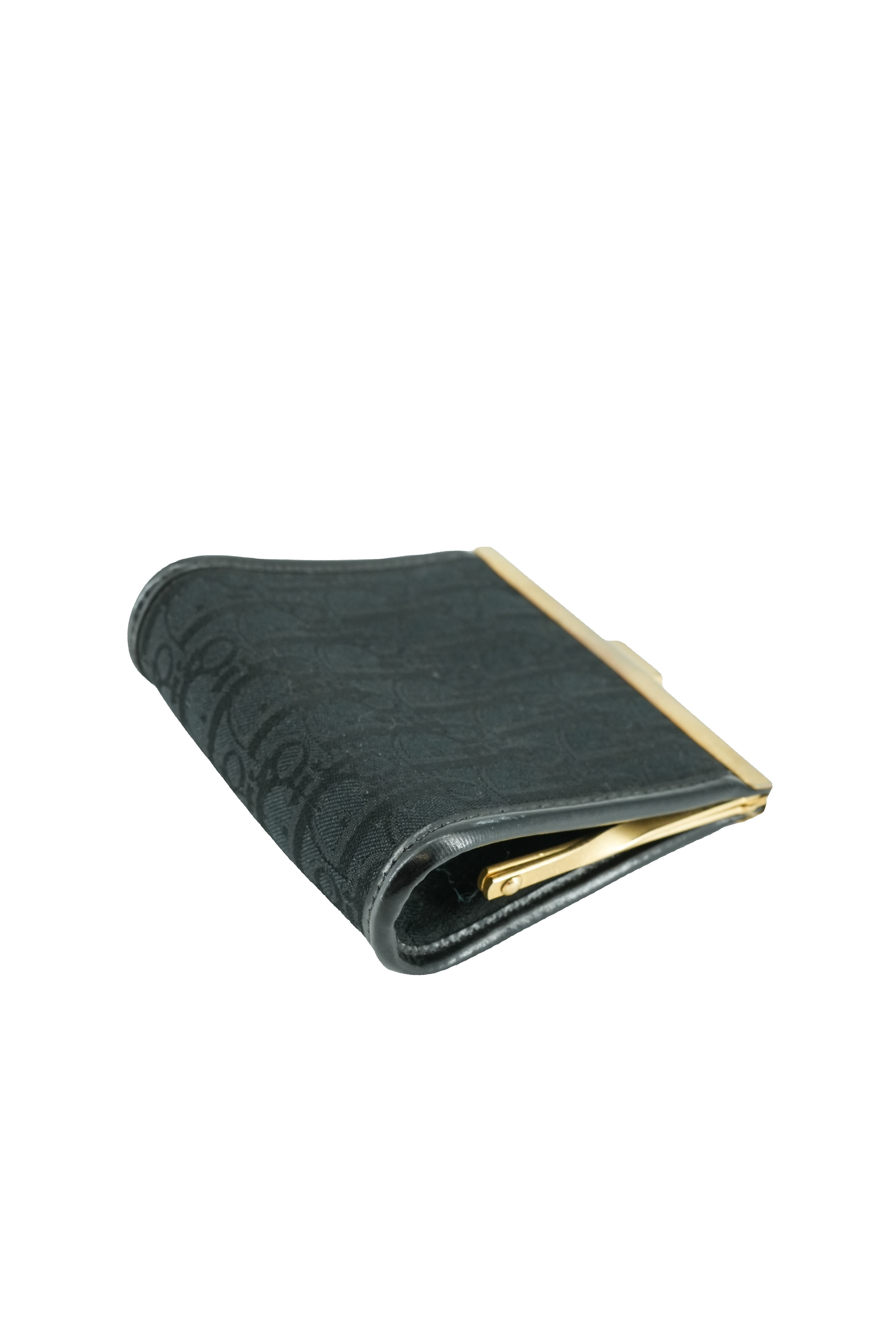 Christian Dior black vintage kisslock pouch