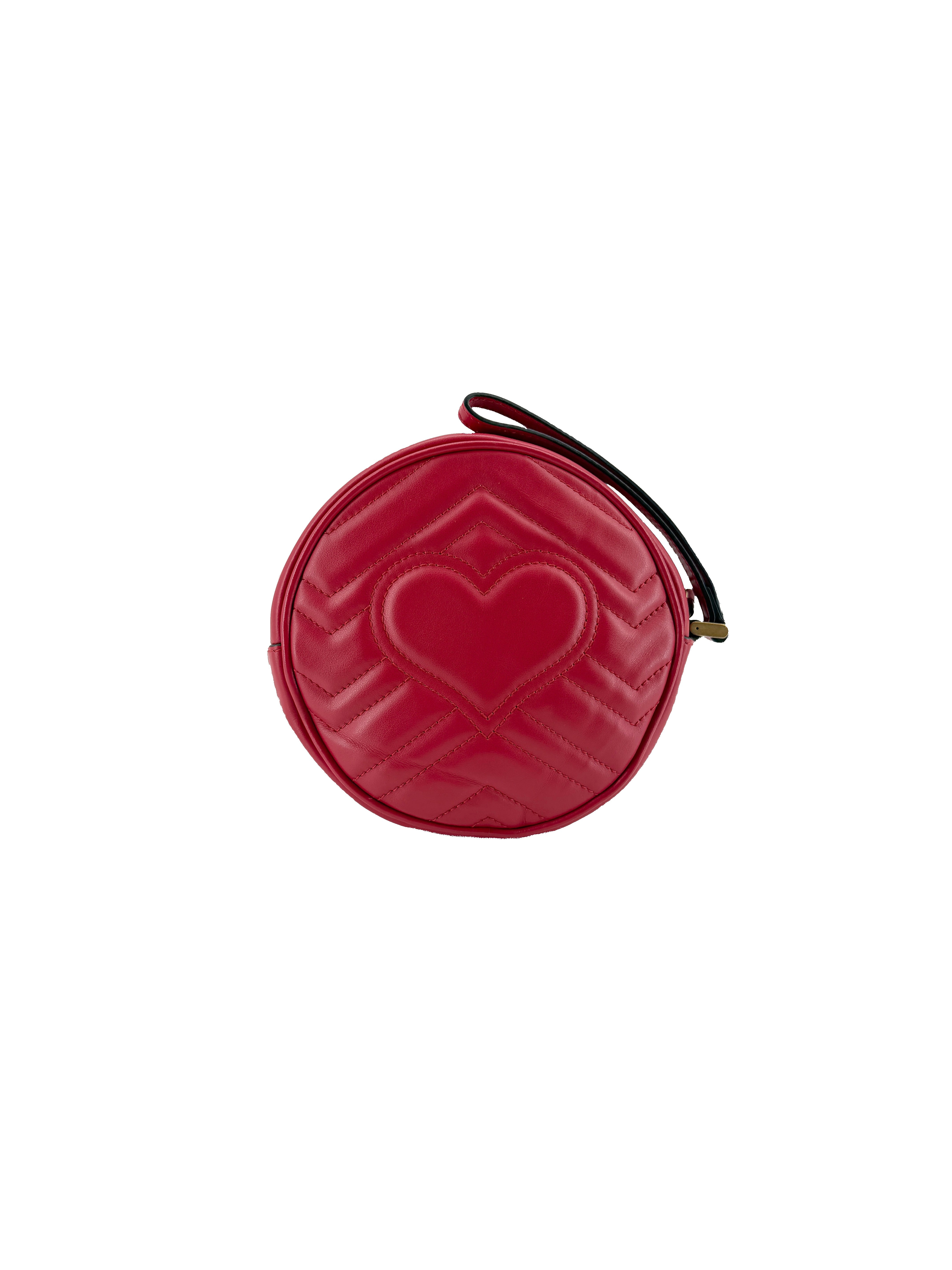 Gucci red Marmont GG wristlet 575164-584046