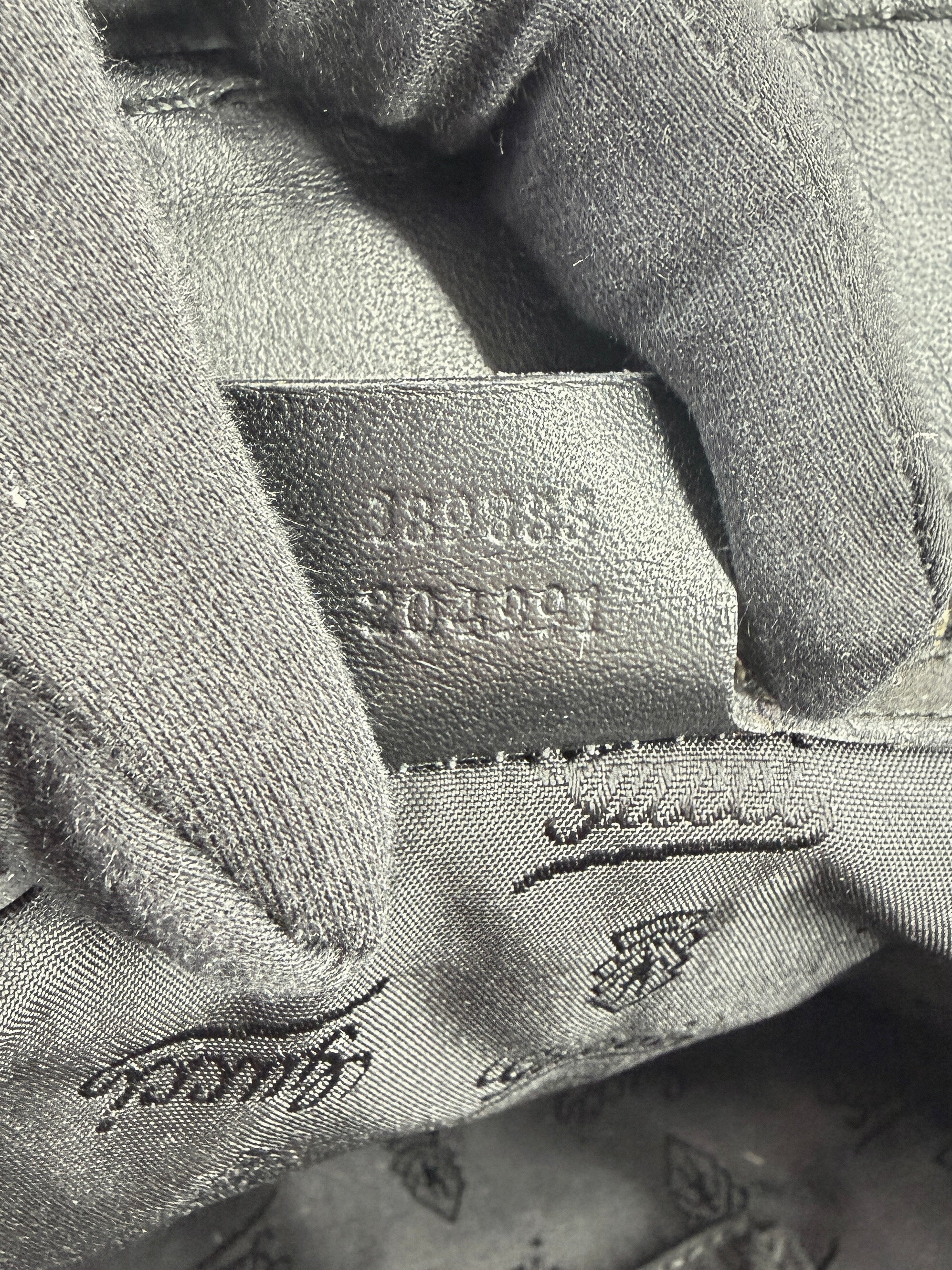 Gucci Dialux Queen black coated canvas patent leather bag 289883 204997