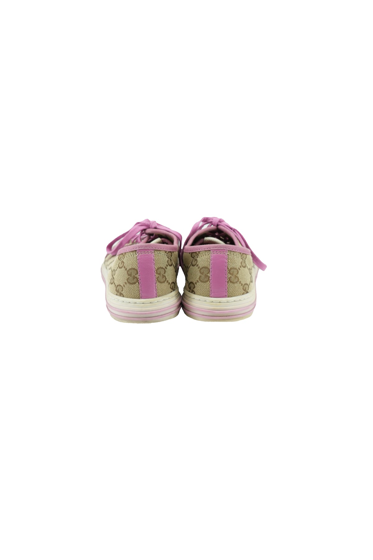 Gucci brown pink signature sneakers size 39 (9) BOX
