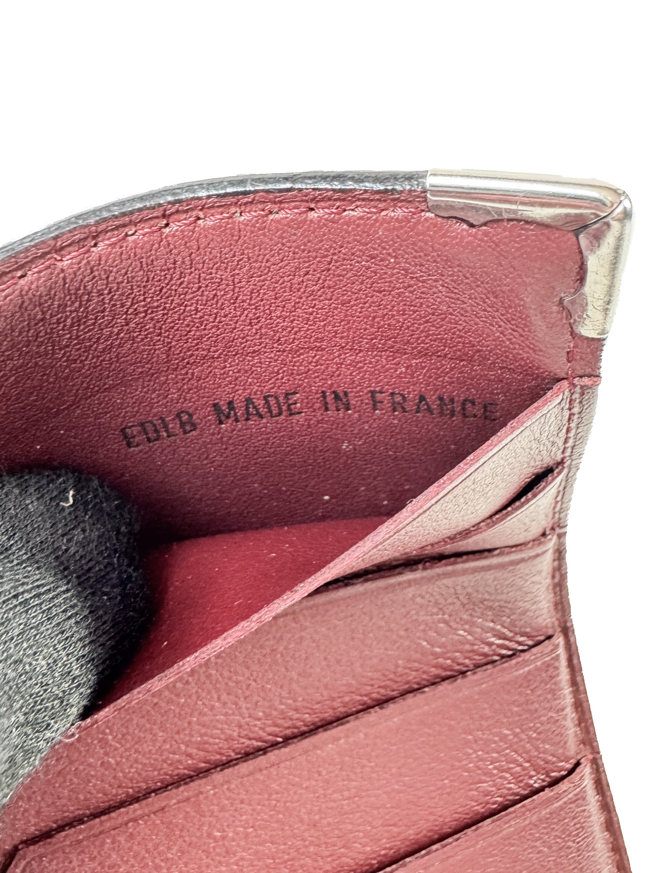 Cartier black burgundy must de long wallet ED1B