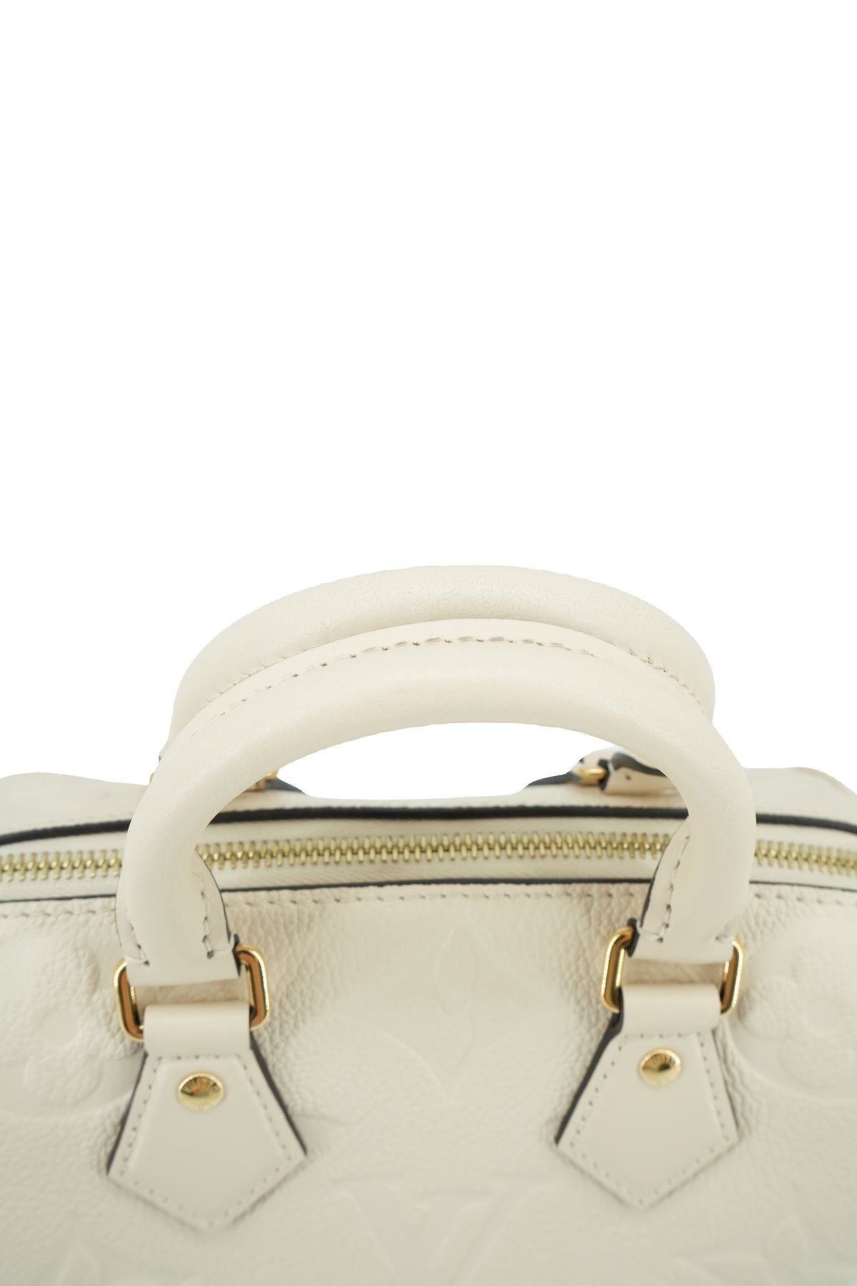 Louis Vuitton cream empreinte Speedy 20 NFC