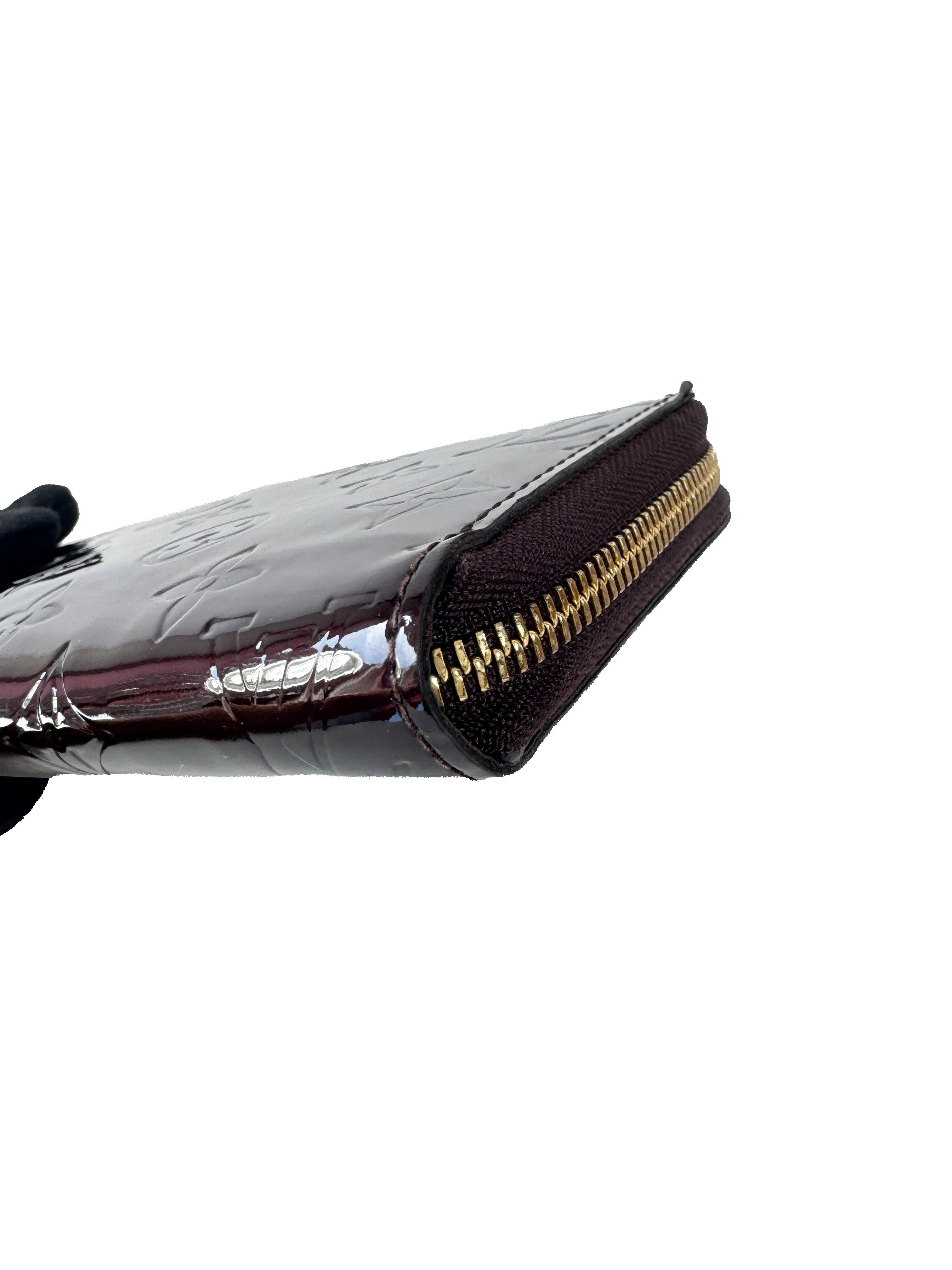 Louis Vuitton amarante vernis zippy wallet CA0068