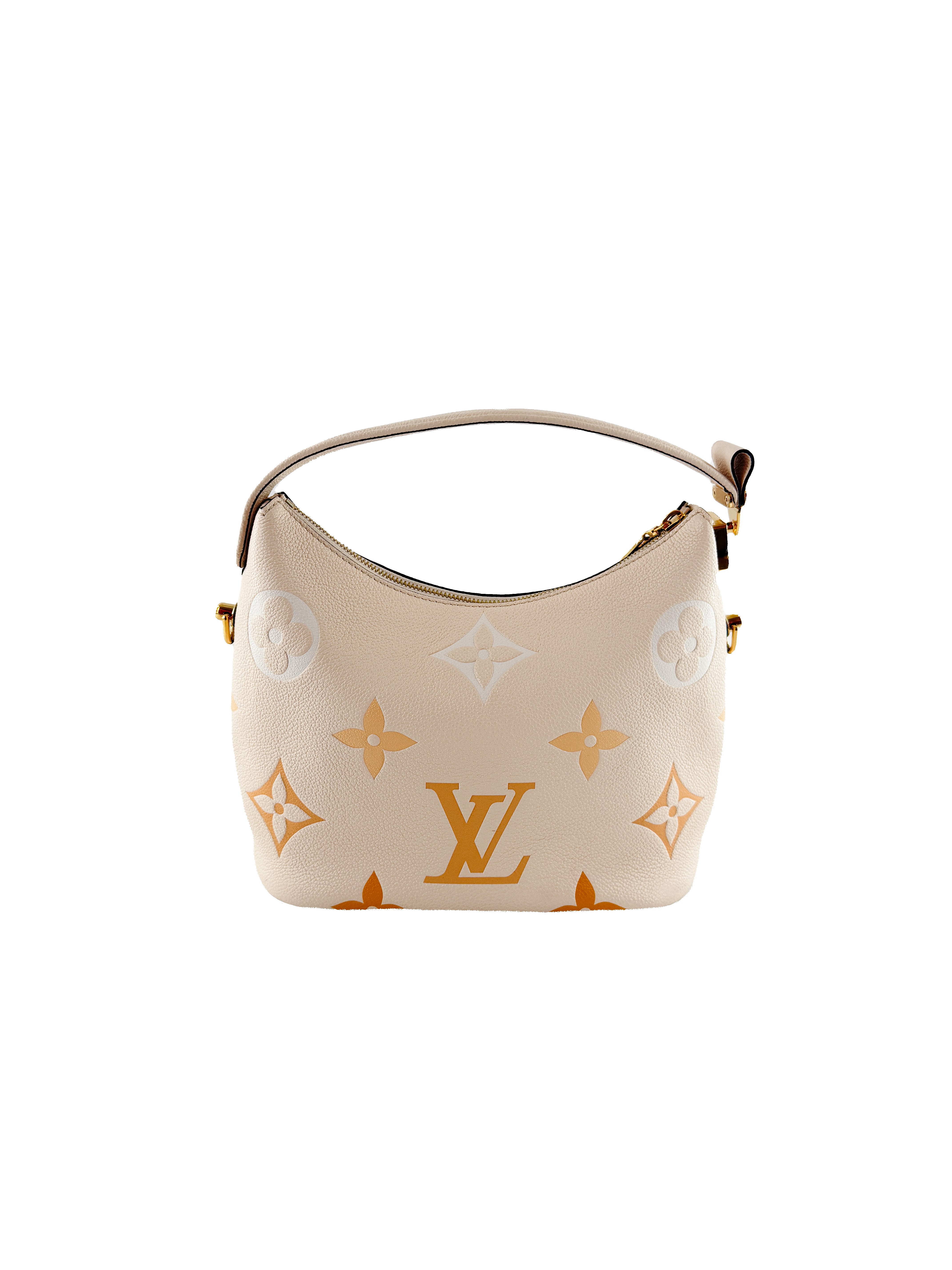 Louis Vuitton empreinte monogram Giant by the Pool Marshmallow Hobo cream/saffron NFC - My Girlfriend's Wardrobe LLC