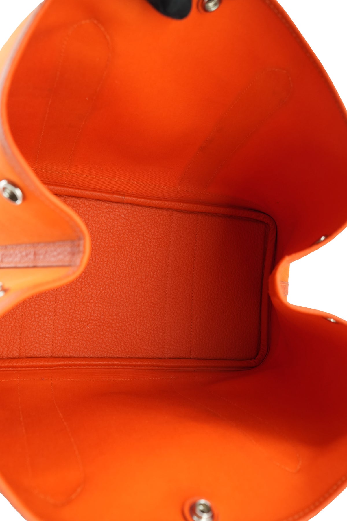 Hermès orange canvas leather Garden Party 36 T